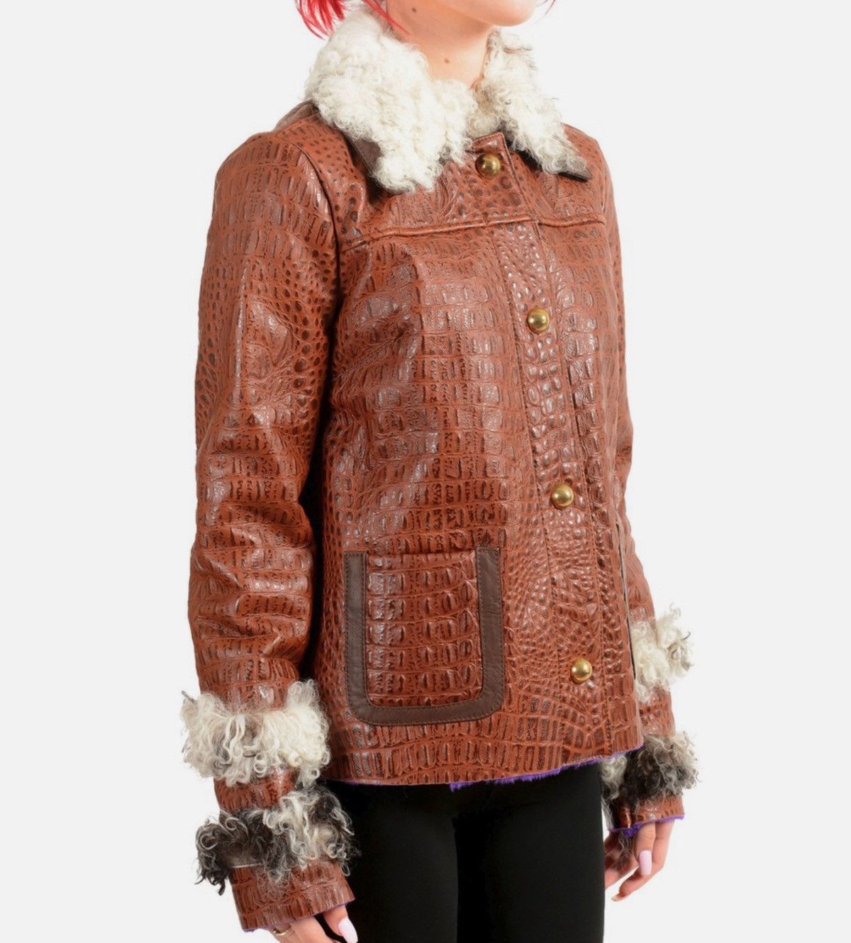 Just Cavalli Just cavali croc embossed shearling leather Size S / US 4 / IT 40 - 2 Thumbnail