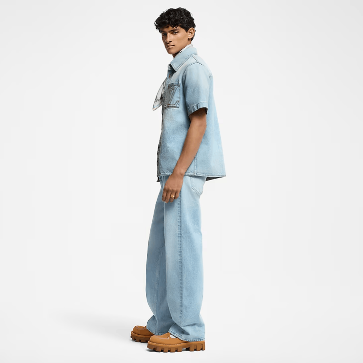 Louis Vuitton Wide Leg Fit Denim Trousers Size US 33 - 2 Thumbnail