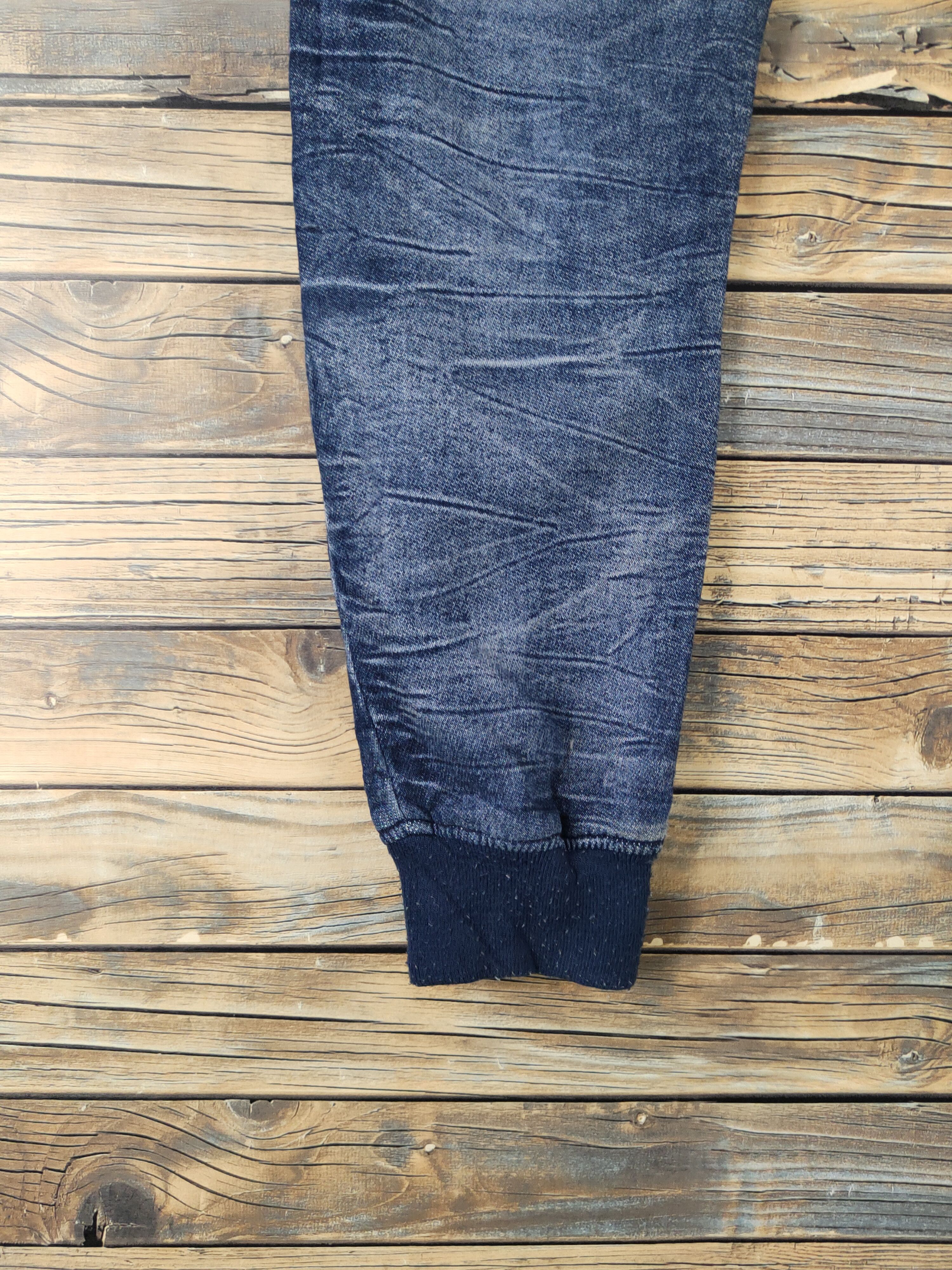 Japanese Brand Vence Exchange Blue Distressed Ripped Jogger Jeans #W2079 Size US 31 - 9 Thumbnail