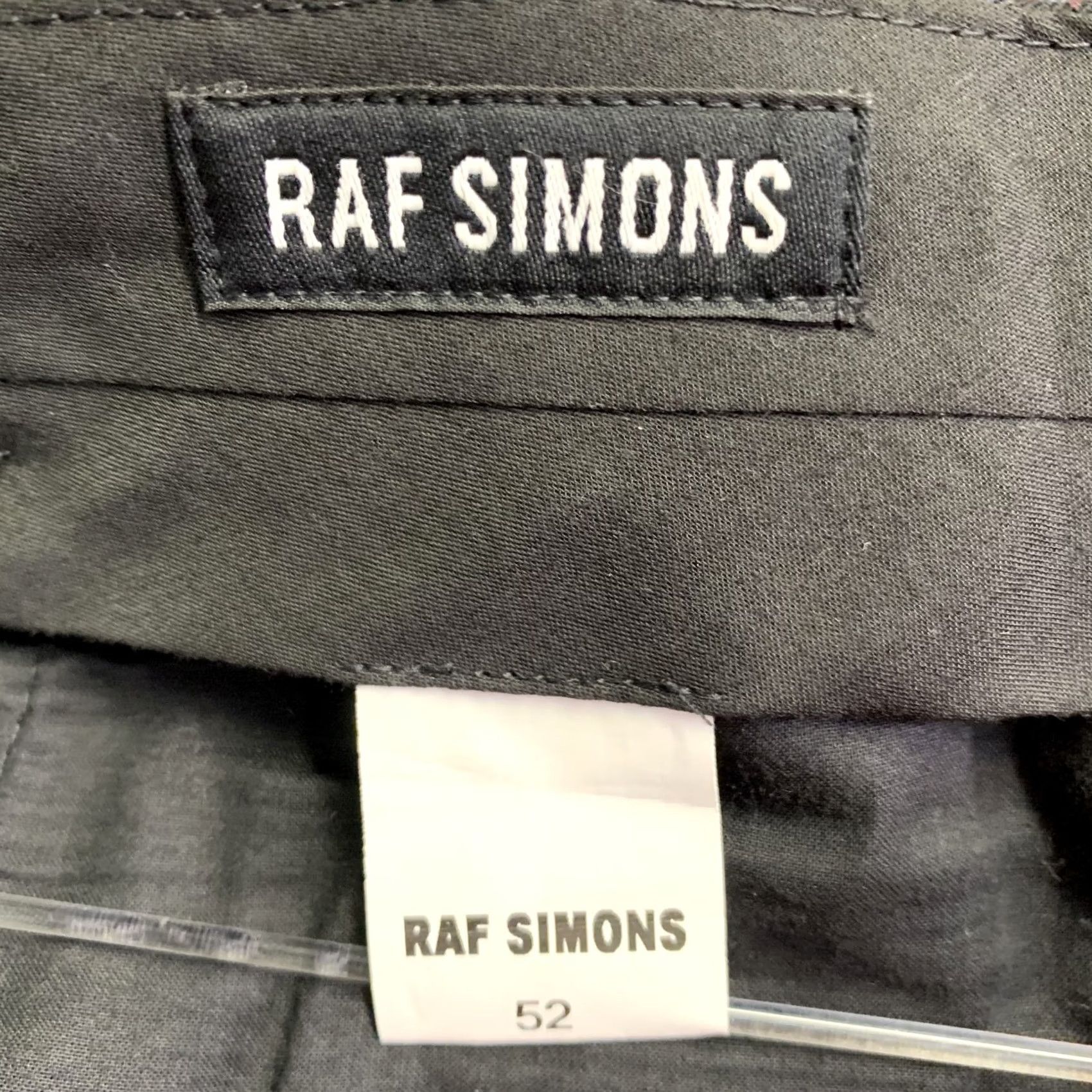 Raf Simons RAF SIMONS Size 38 Black Red Woven Virgin Wool Mohair Flat Front Dress Pants Size US 38 / EU 54 - 4 Thumbnail