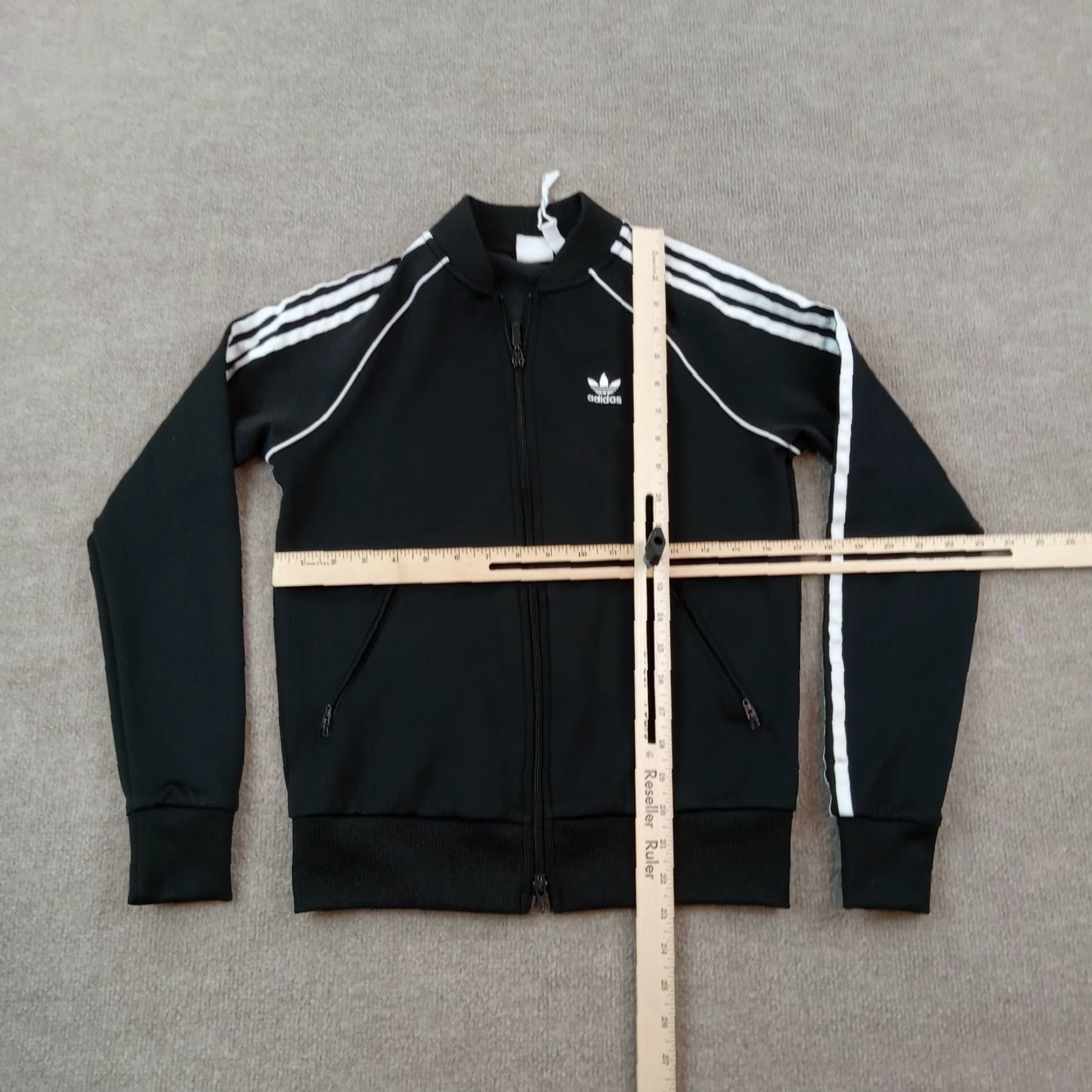 Adidas Adidas Womens Extra Small Black Full Zip Sweatshirt Mock Neck Long Sleeve Stretch Size XS / US 0-2 / IT 36-38 - 2 Thumbnail