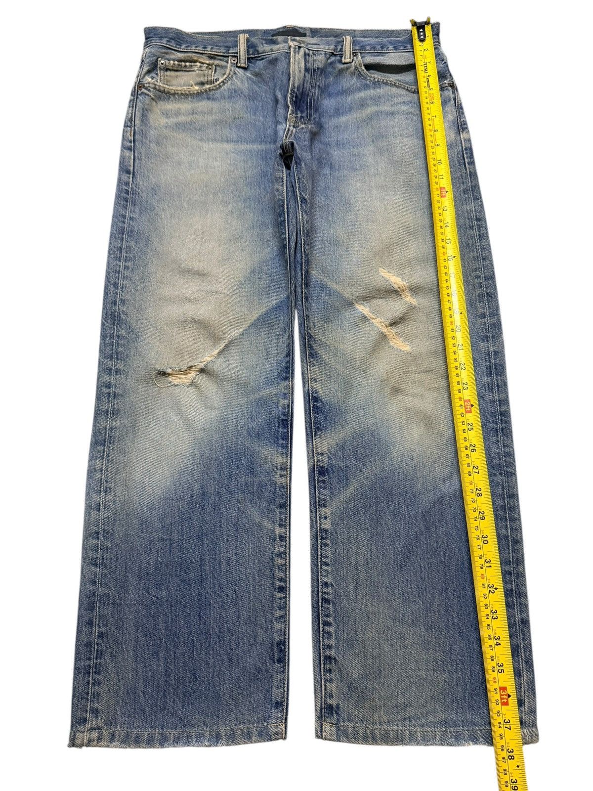 Uniqlo Vintage Y2K Japanese Uniqlo Mud Wash Faded Distressed Loose Size US 35 - 11 Thumbnail