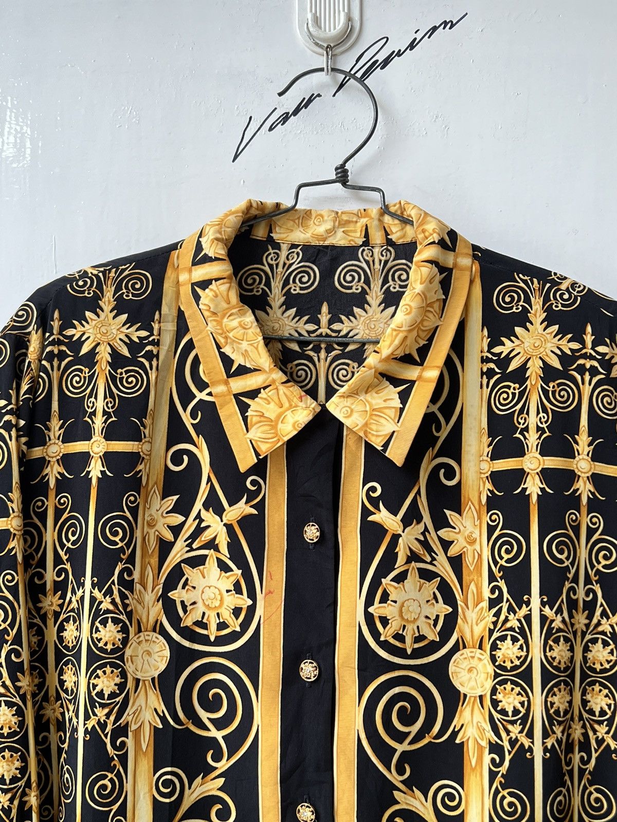 Versace VERSACE Chain Silk Shirt Size US M / EU 48-50 / 2 - 3 Thumbnail