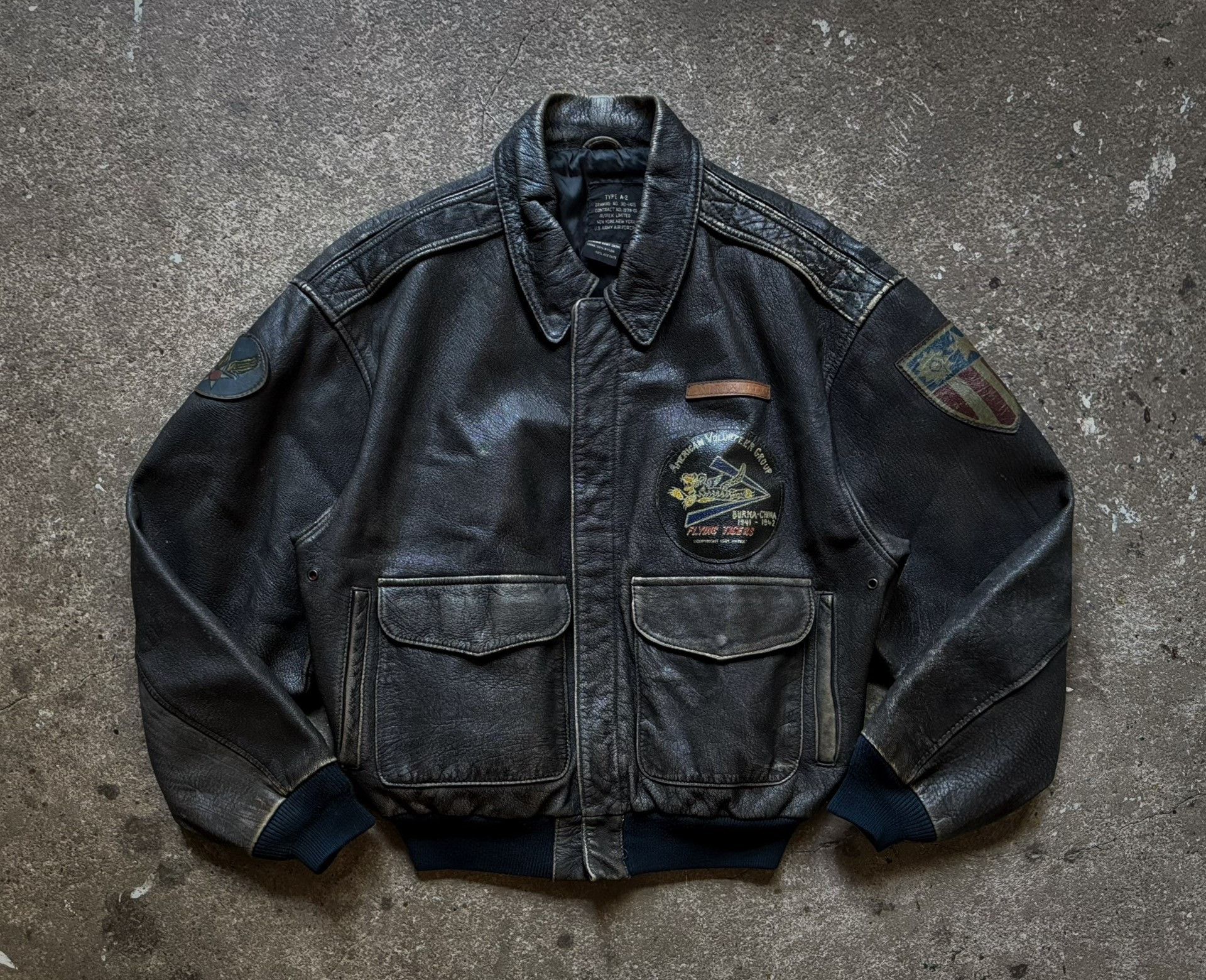 Vintage Vintage Avirex A2 Flight Leather Jacket Size US S / EU 44-46 / 1 - 1 Thumbnail