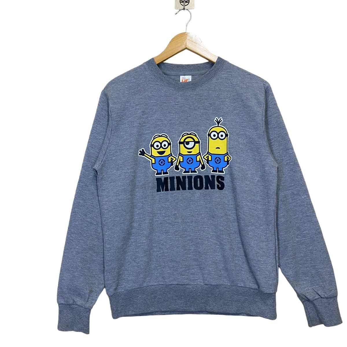 Minions Big Logo Printed Sweatshirt Minions Crewneck Size M