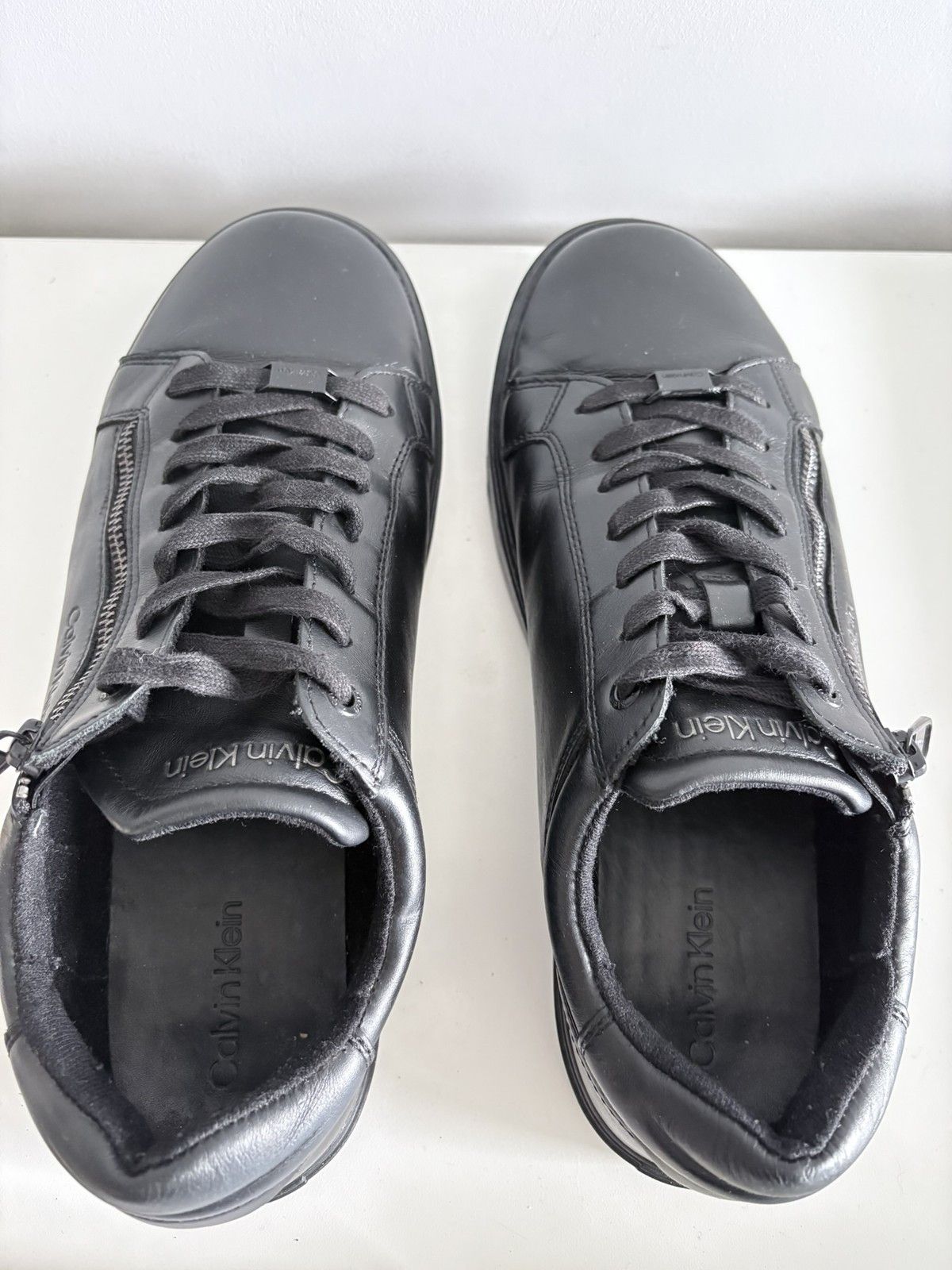 Calvin Klein Calvin Klein leather sneakers zip low top men's size 44 Size US 11 / EU 44 - 6 Thumbnail