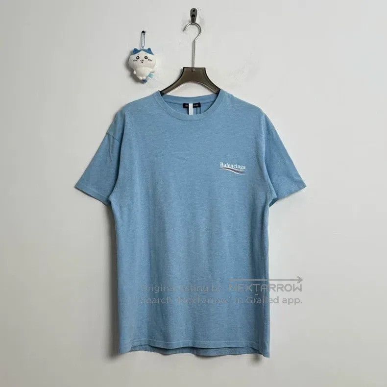 Balenciaga Balenciaga Haze Blue Coke Short Sleeve Size US S / EU 44-46 / 1 - 1 Thumbnail