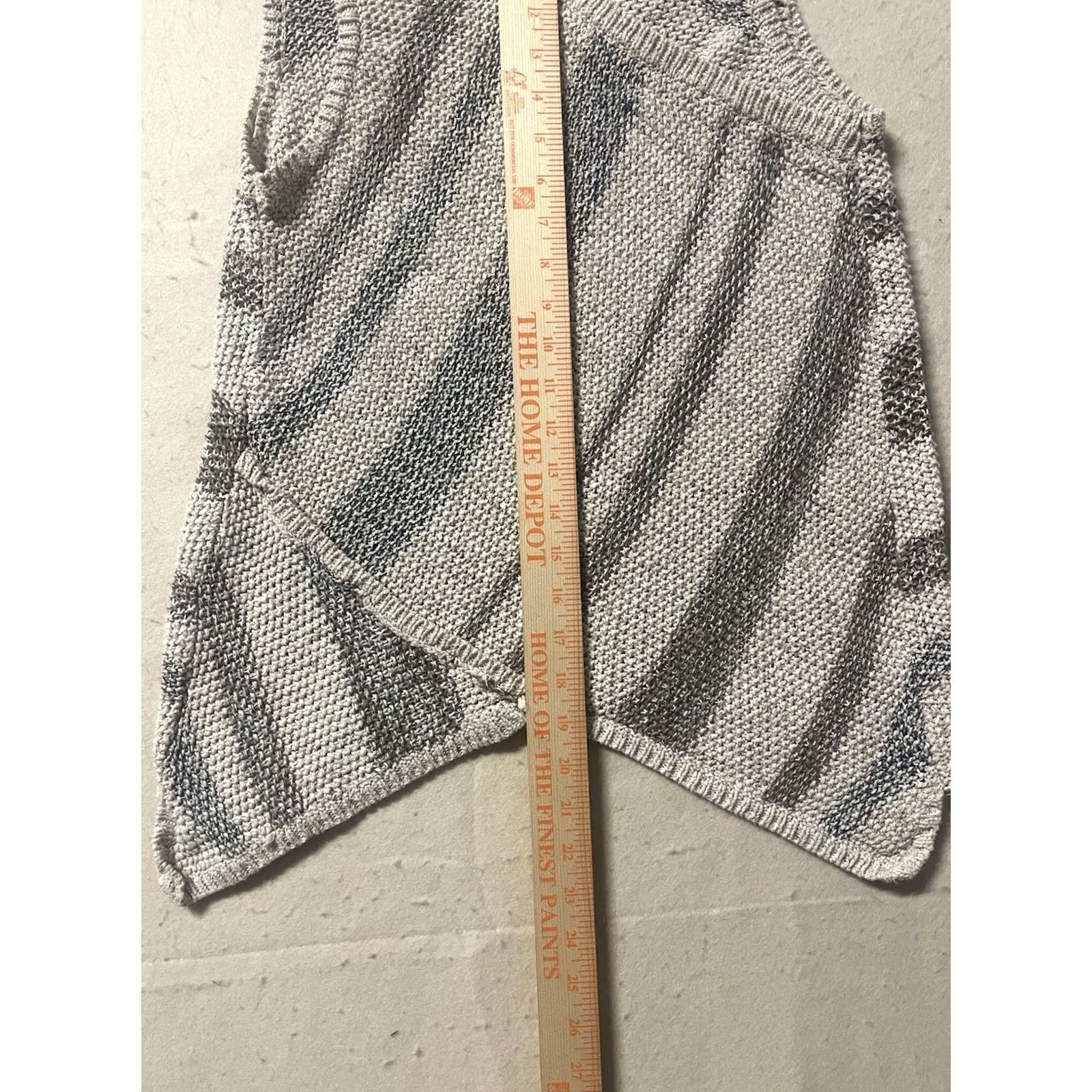Arrow Sparrow Tunic Sweater Sleeveless Striped Linen Blend Knit Tan L Women's Bohemian Tunic Size L Size L / US 10 / IT 46 - 4 Thumbnail