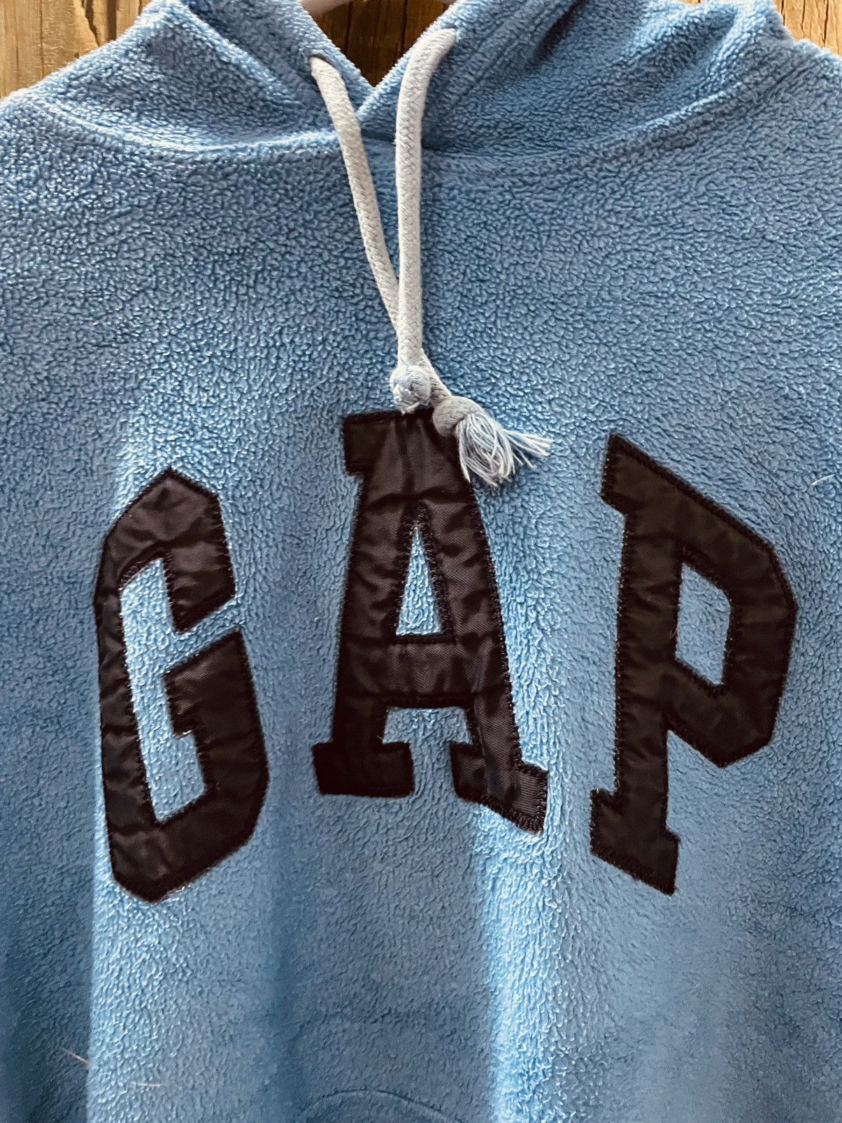 Gap × Vintage Gap light blue fleece hoodie big logo vintage Size US S / EU 44-46 / 1 - 4 Thumbnail