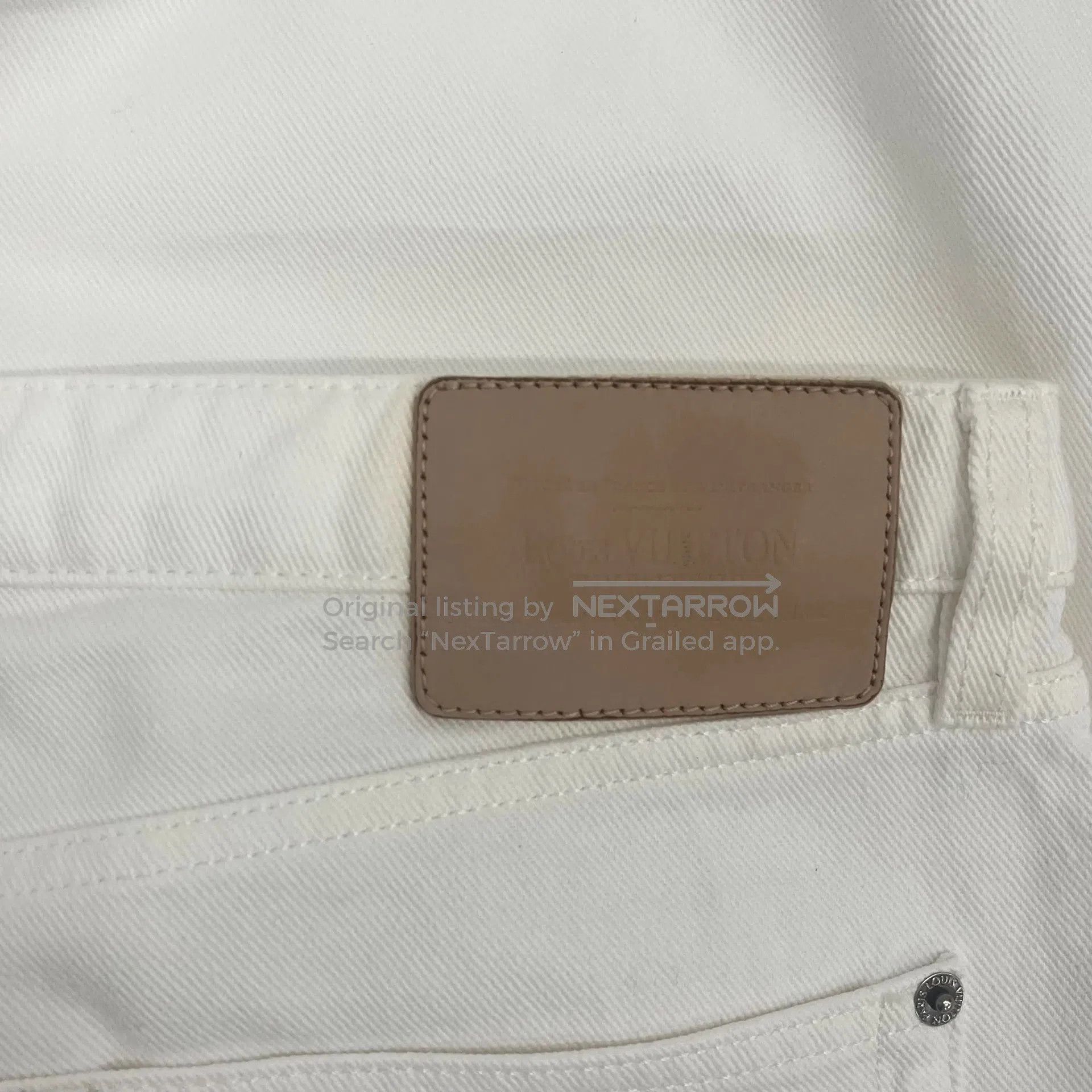 Louis Vuitton Louis Vuitton White Micro Flare Wide-Leg Jeans| Size US 38 / EU 54 - 4 Thumbnail