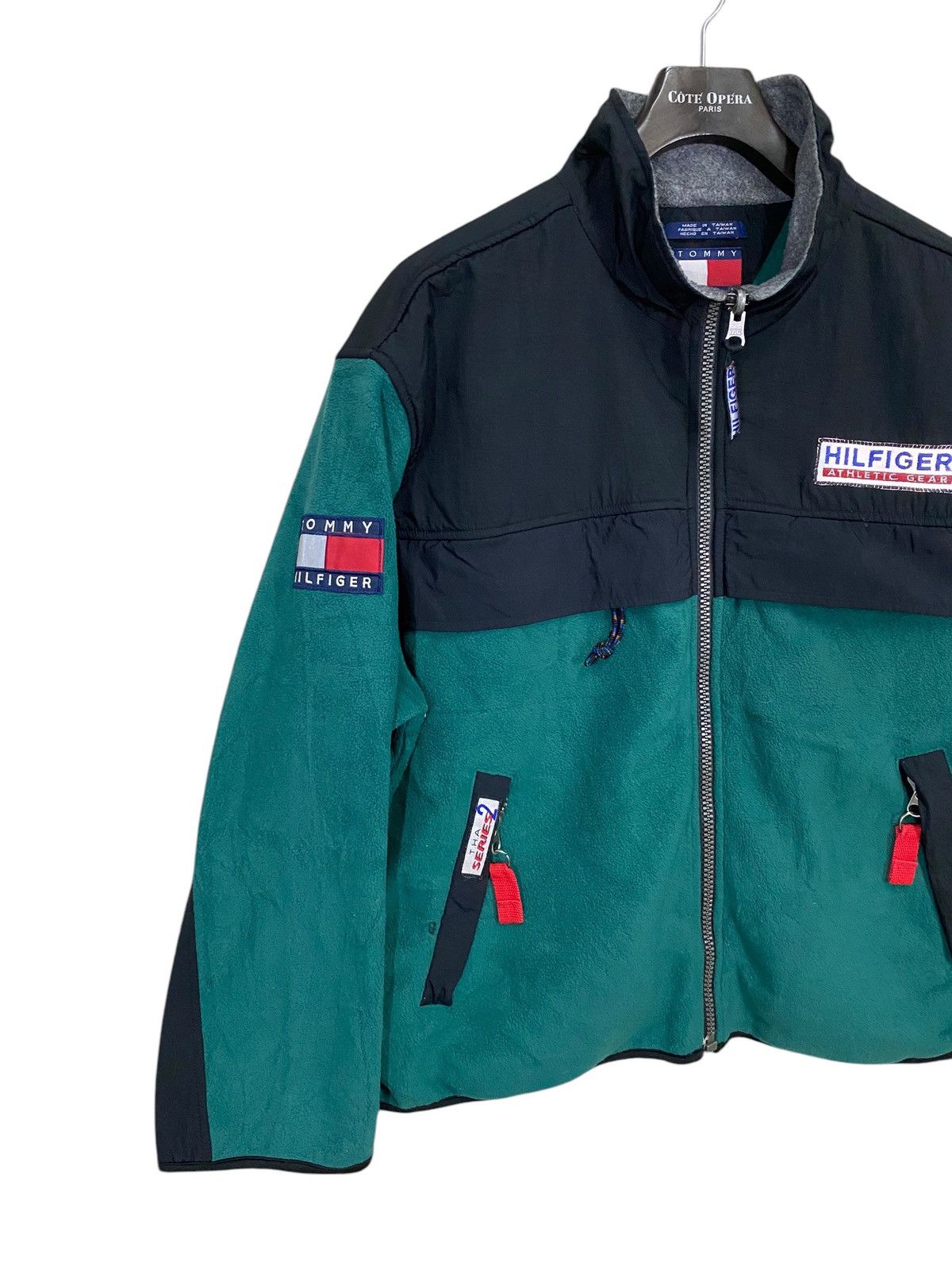 Tommy Hilfiger × Vintage Vintage 90s tommy hilfiger athletic gear fleece jacket Size US L / EU 52-54 / 3 - 4 Thumbnail