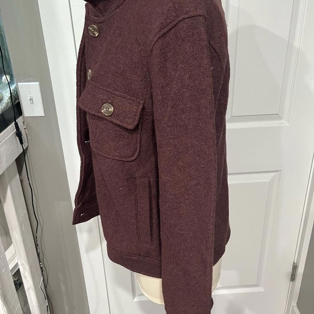 Kim Jones JOIE Wool Blend Button Front Boxy Dark Purple Cardigan Size L / US 10 / IT 46 - 6 Thumbnail