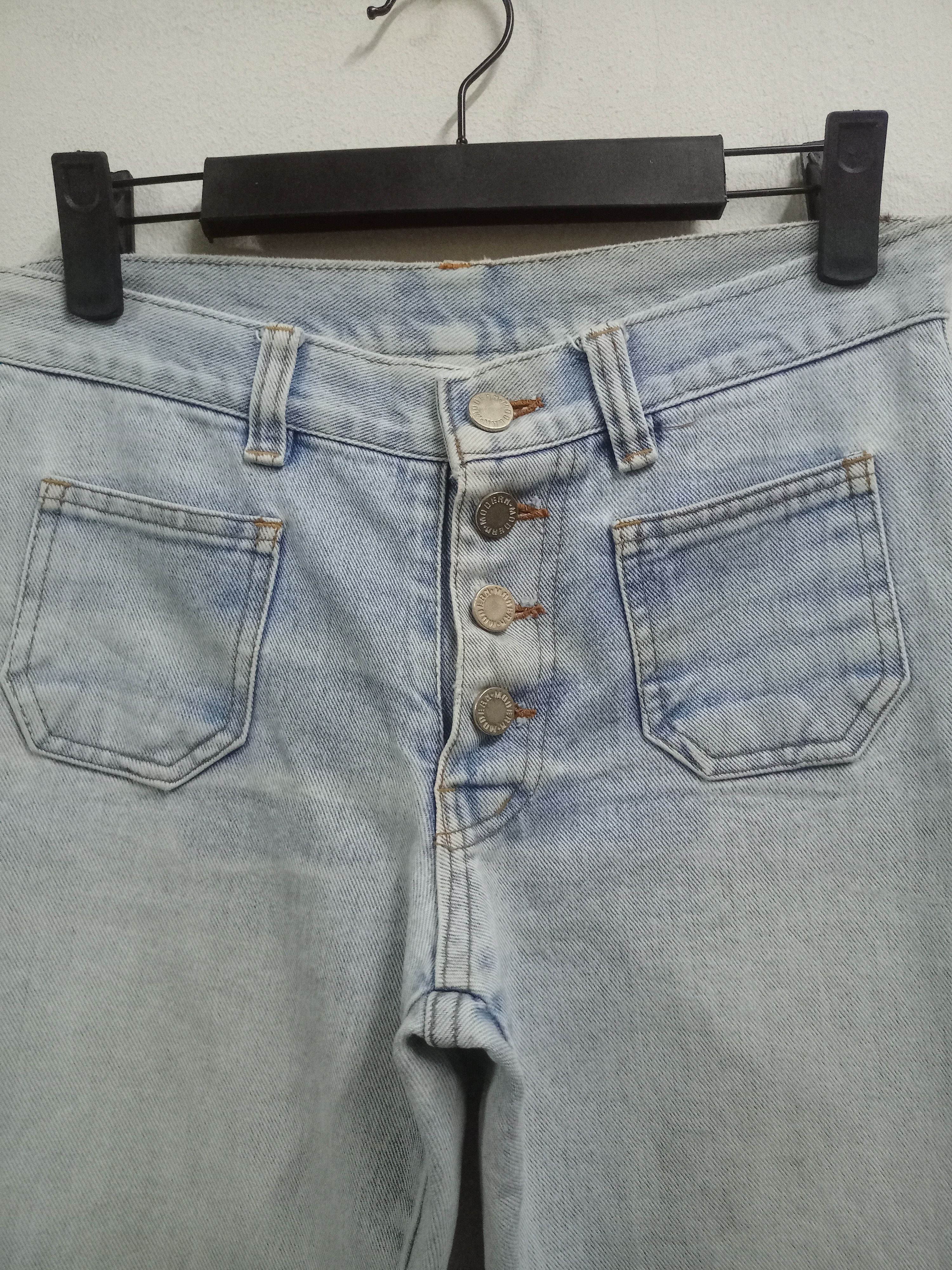 Japanese Brand Vintage Japanese Brand Flare Denim Bush Pants Size 27" / US 4 / IT 40 - 4 Thumbnail