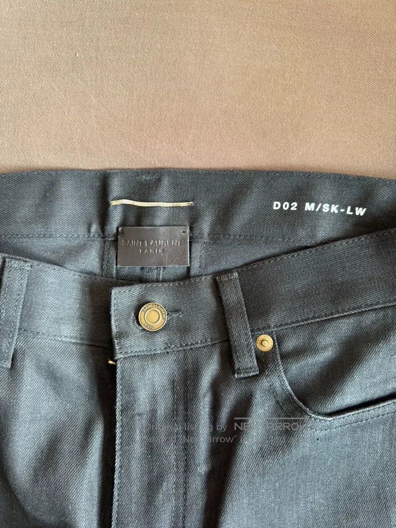 Saint Laurent Paris Saint Laurent Paris Black One-Blade Cut Denim Pants Size US 30 / EU 46 - 3 Thumbnail