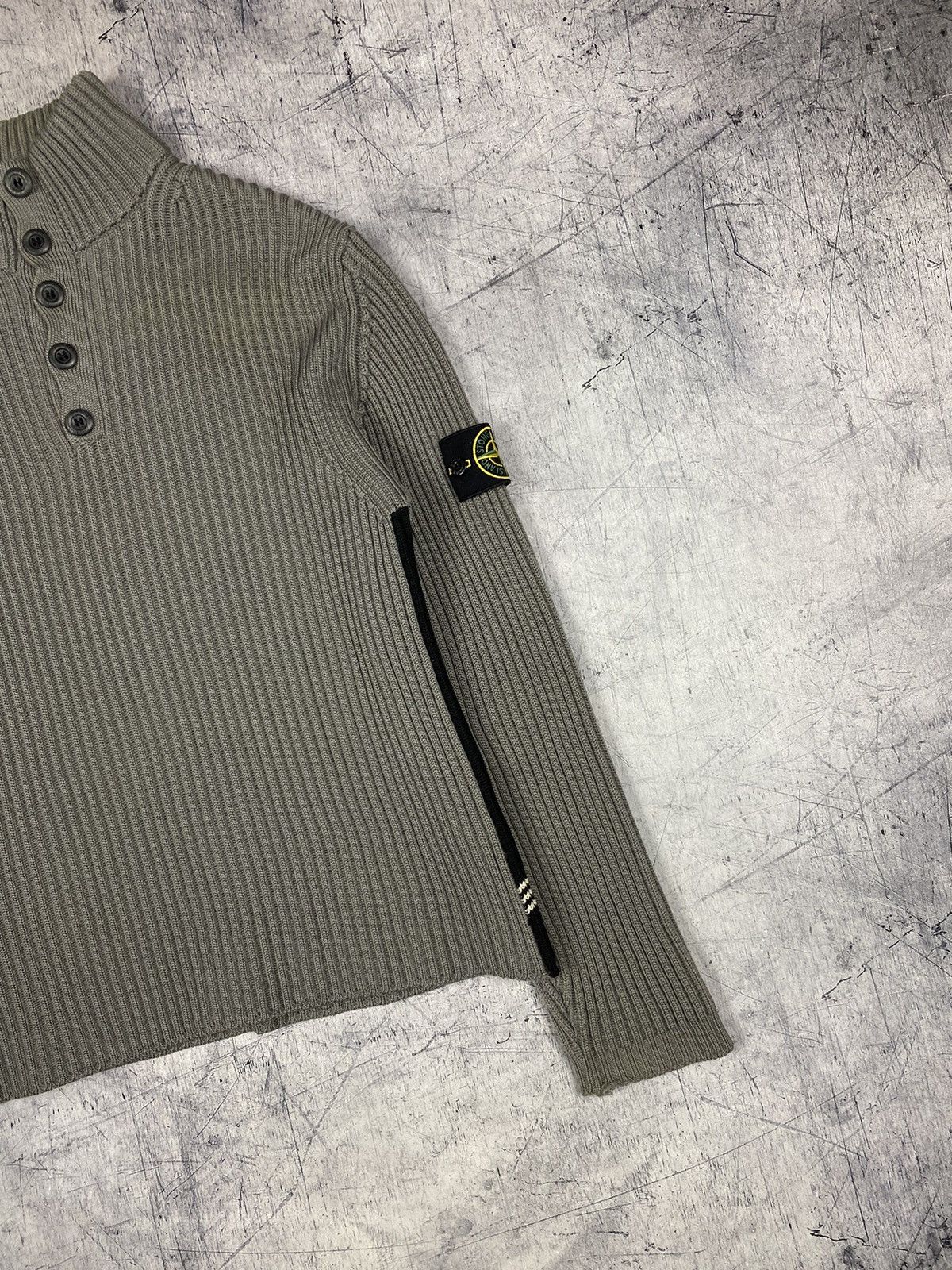Massimo Osti Vintage 00s Stone Island Massimo Osti Wool Knitted Sweater Size US L / EU 52-54 / 3 - 3 Thumbnail