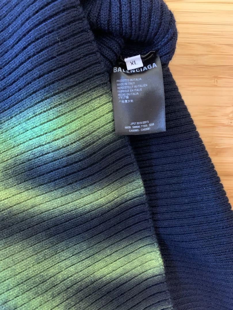 Balenciaga BALENCIAGA - Printed Ribbed Wool-Blend Sweater Size US XL / EU 56 / 4 - 5 Thumbnail