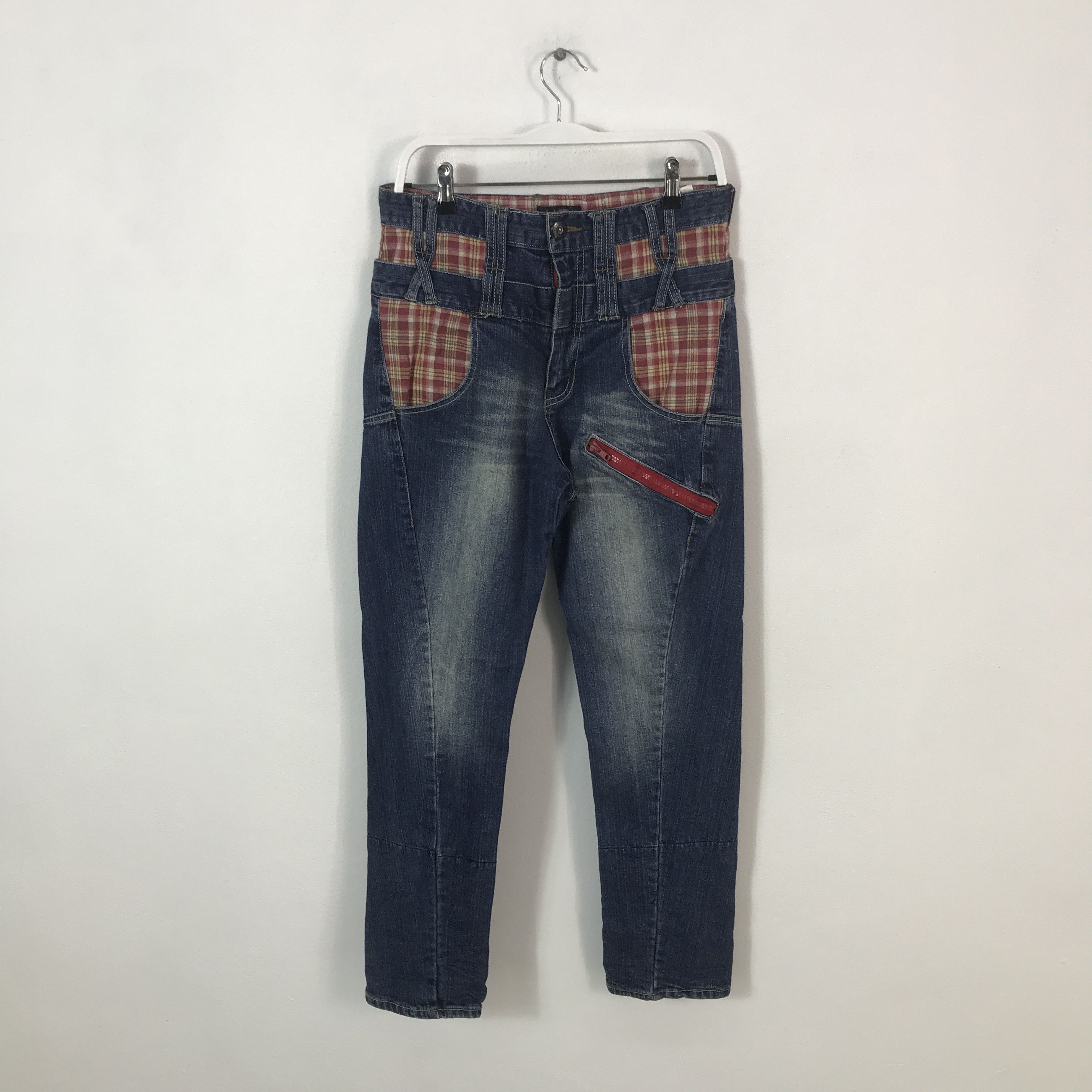 Japanese Brand Double waist design contno. denim Pants Size US 30 / EU 46 - 1 Thumbnail