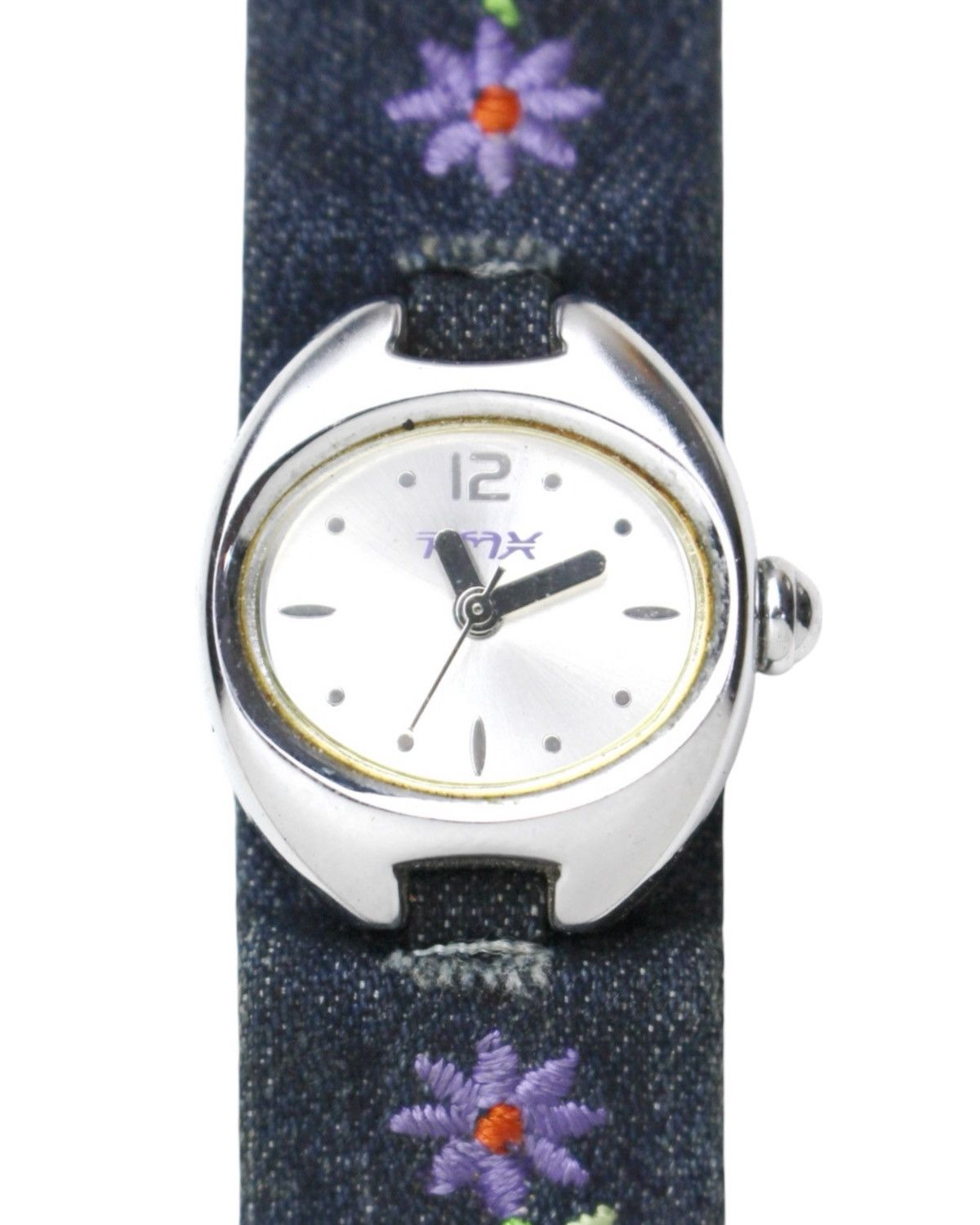 Vintage 2000S TMX JAPAN EMBROIDERED FLOWERS W DENIM BAND WATCH Size ONE SIZE - 1 Thumbnail