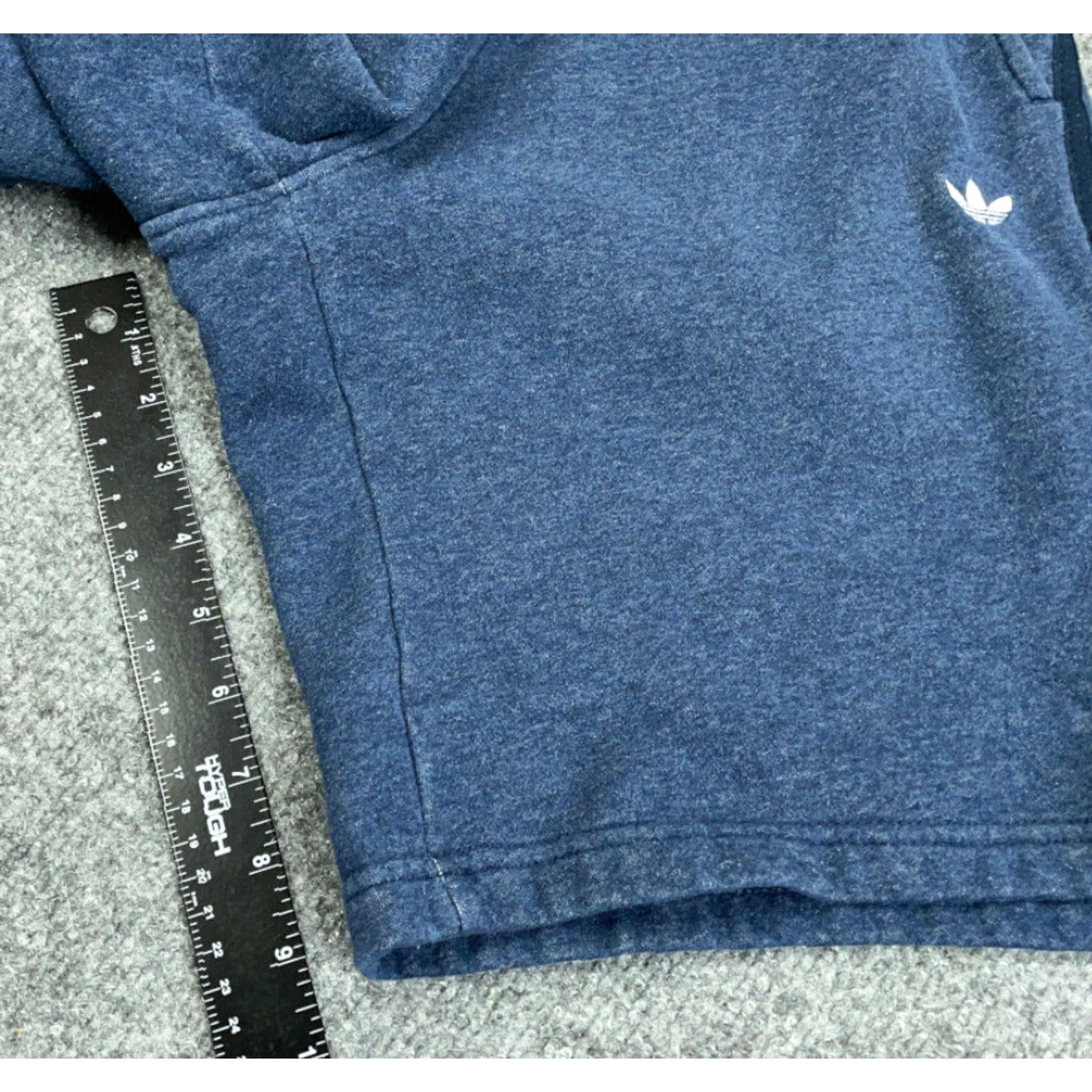 Nike adidas Blue Sweat Shorts Drawstring Inseam 9" Small Elastic Waist Pockets Adult Men Size US 29 - 7 Thumbnail