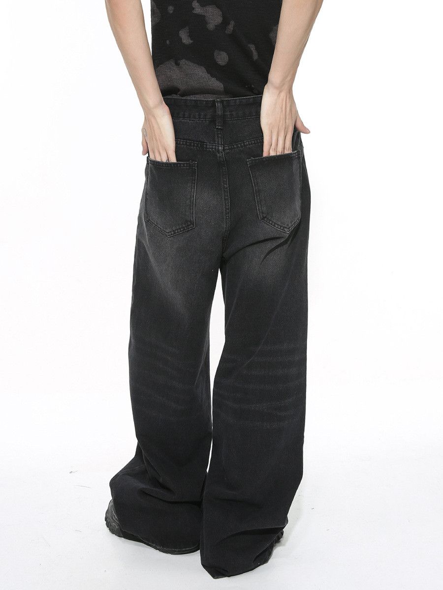 Vintage Men's Washed Whiskered Retro High-Street Distressed Jeans Size US 32 / EU 48 - 4 Thumbnail