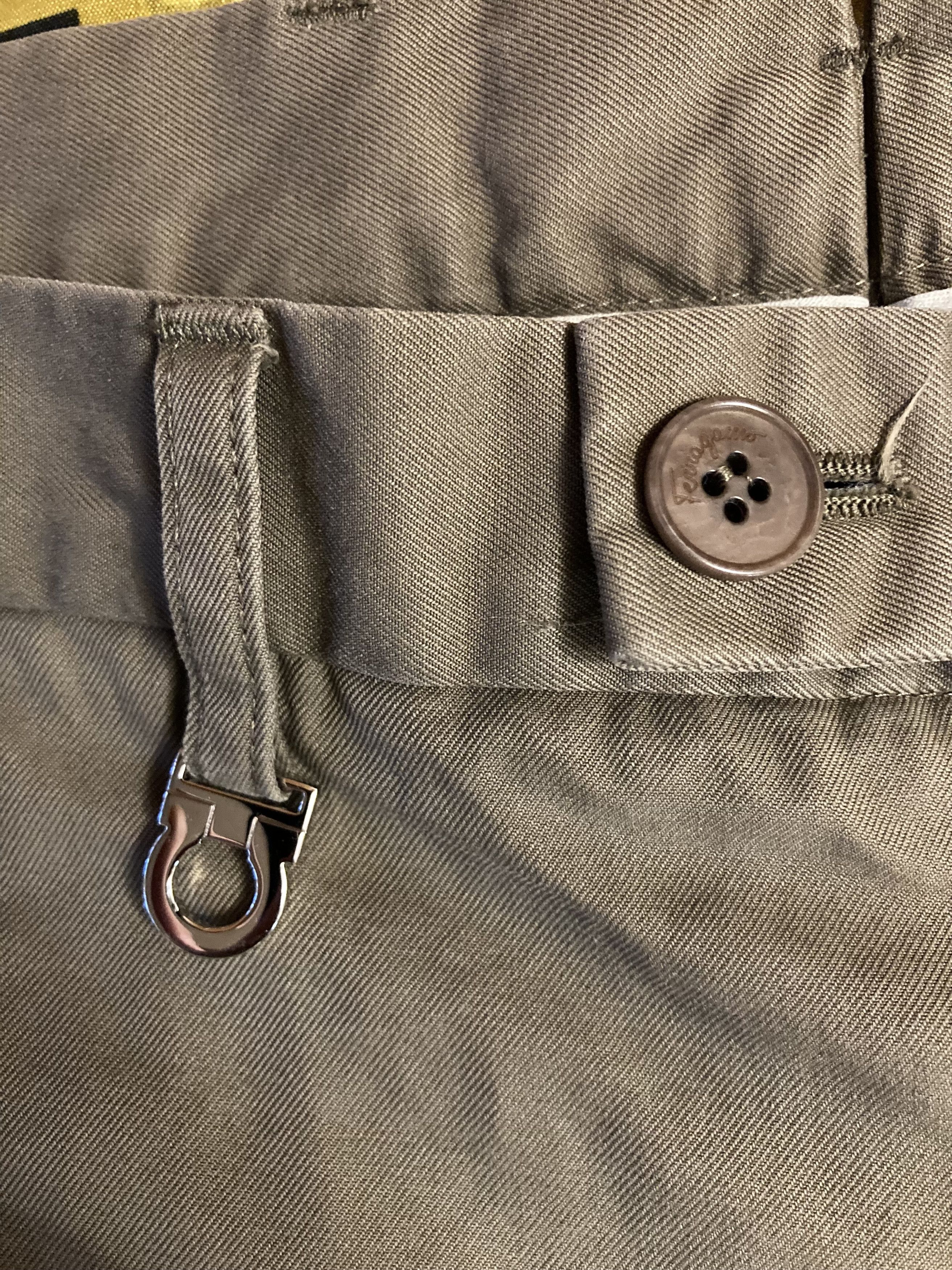 Salvatore Ferragamo Vtg.Salvatore Ferragamo Cotton Tapered Fit Chinos Pants Size US 34 / EU 50 - 7 Thumbnail