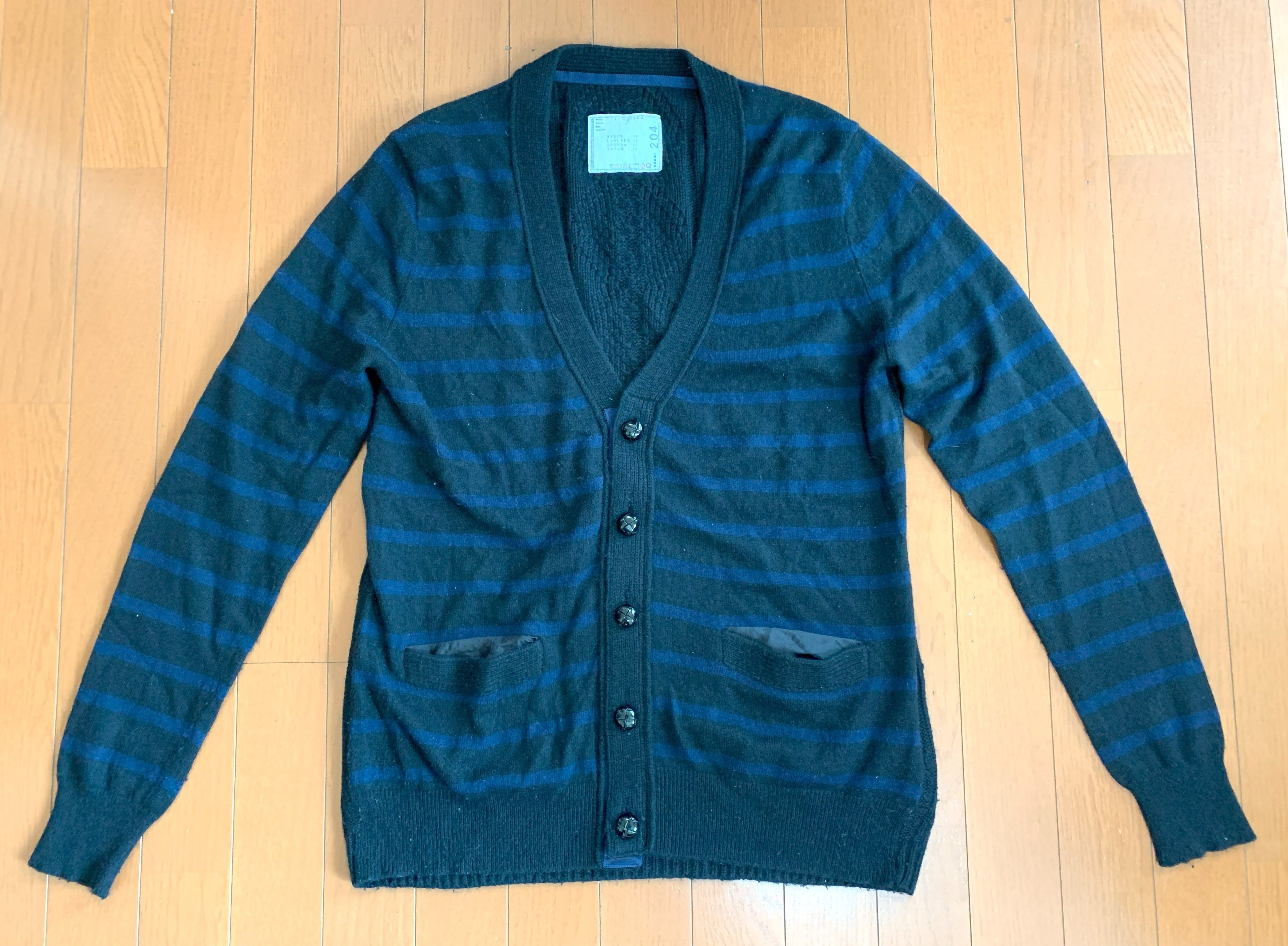 Sacai Sacai by Chitose Abe 2011aw striped cardigan, size 2 (M) Size US M / EU 48-50 / 2 - 1 Thumbnail