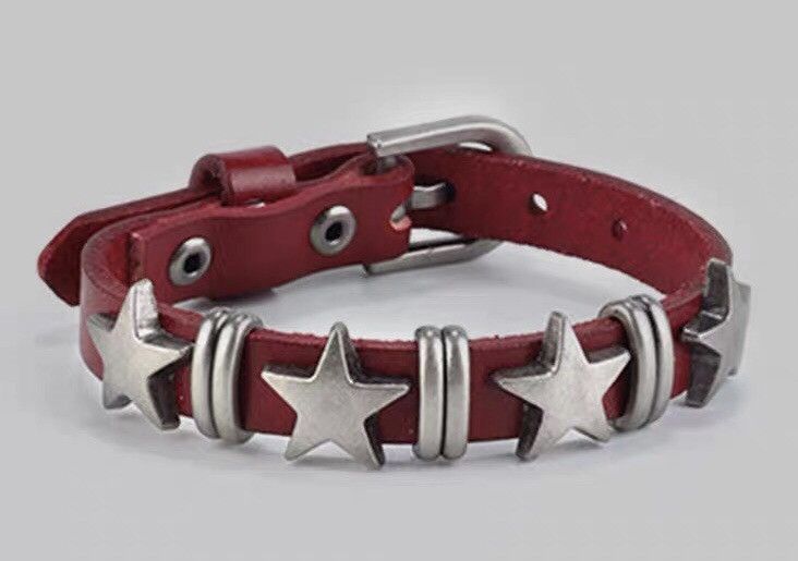 Japanese Brand × Jewelry Y2K punk rock retrostar studded leather bracelet Size ONE SIZE - 3 Thumbnail