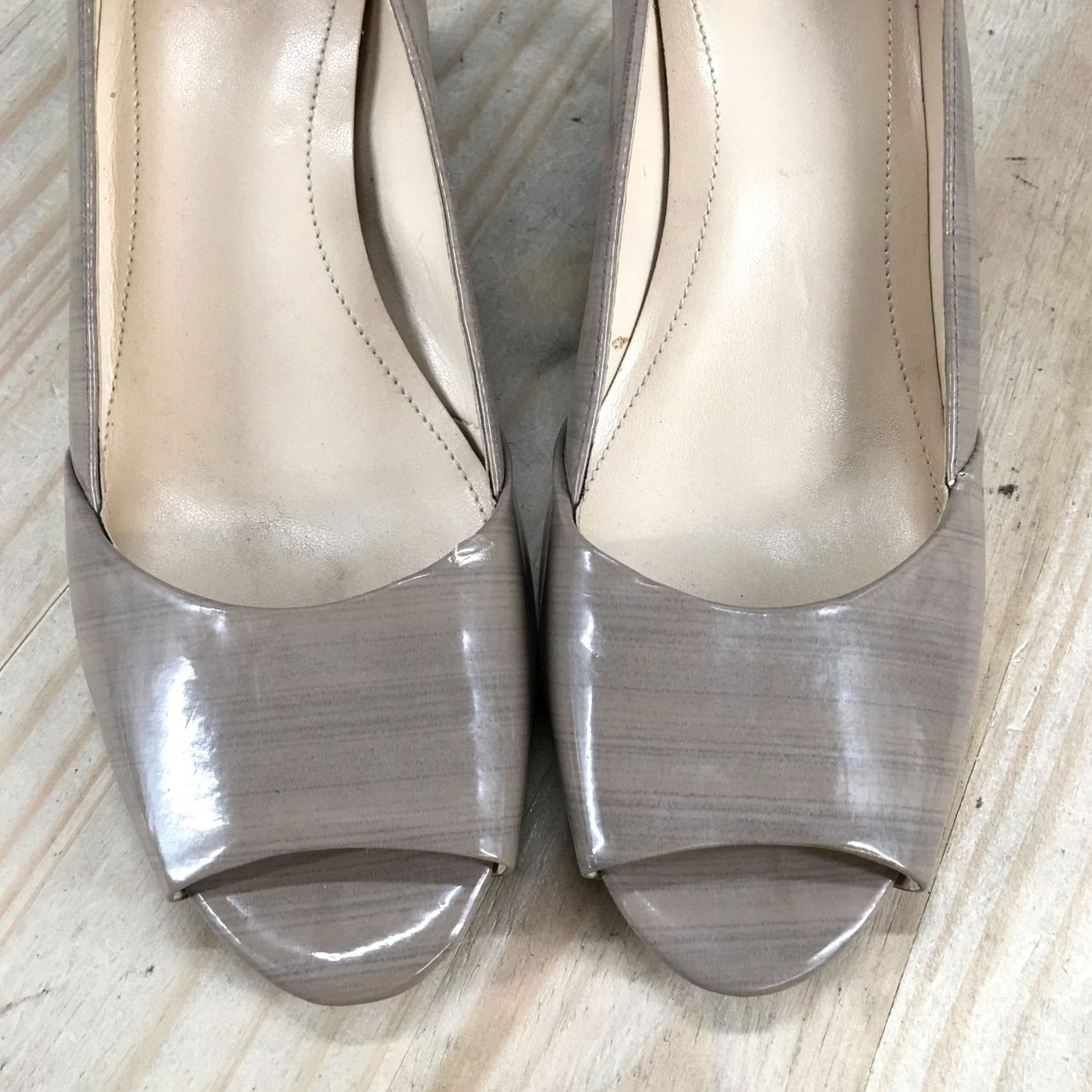 Calvin Klein Calvin Klein Heels Womens 9.5 M Parisa Peep Toe Kitten Pumps Brown Faux Leather Pump Womens 9.5 Brown Kitten Parisa Calvin Klein Shoes Size US 10 / IT 40 - 6 Thumbnail