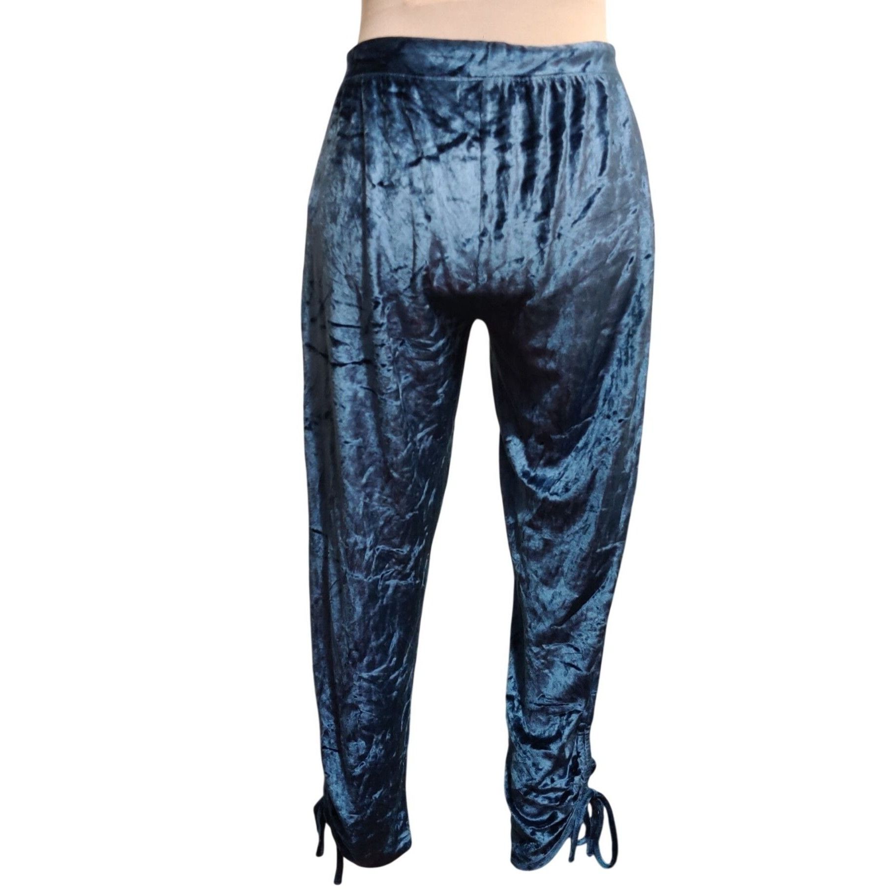 Gap Love By Gap M Womens Blue Velour Pants Stretch Pull On Comfo Size 29" - 12 Thumbnail