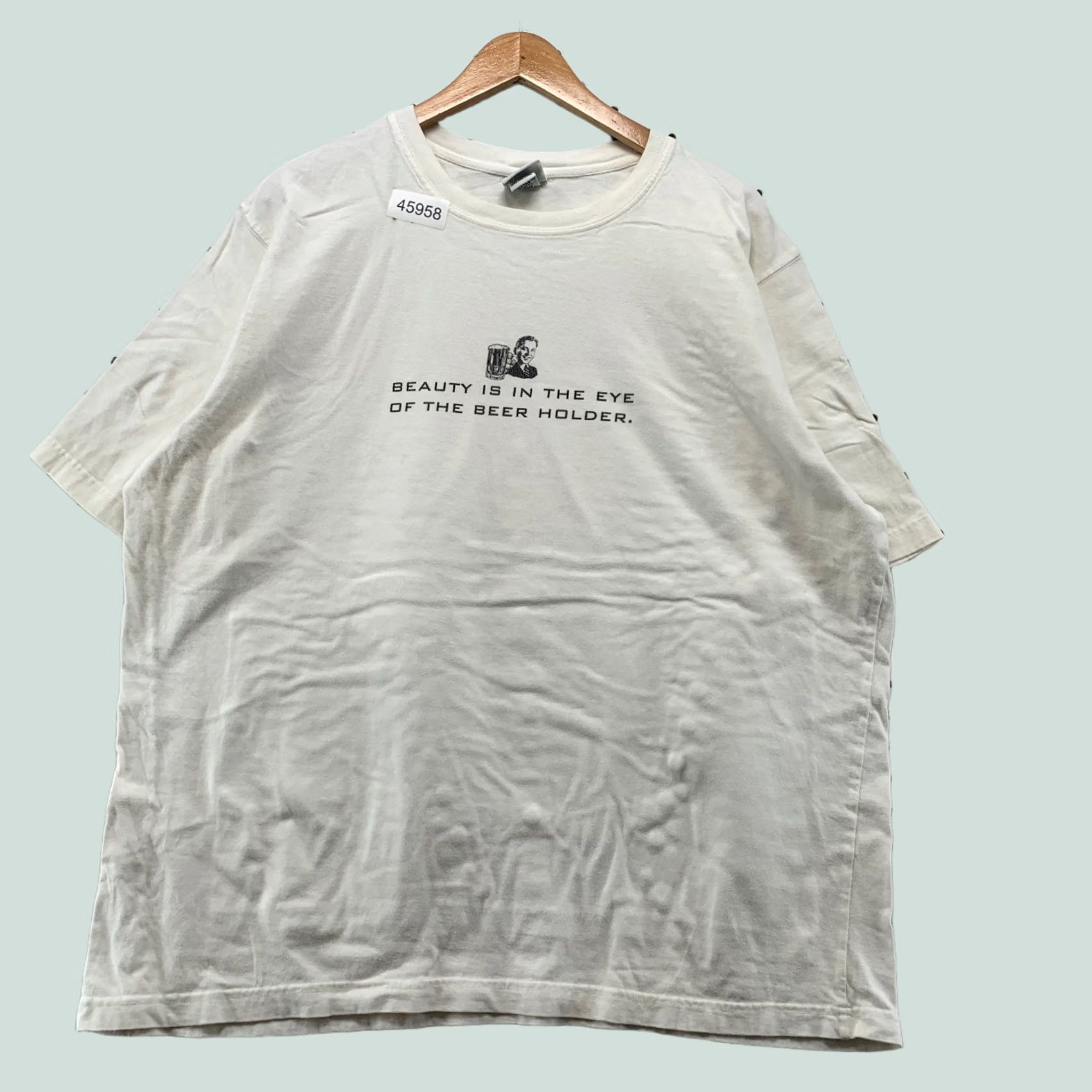 Vintage Vintage Field Gear Beer Shirt Mens XL White T-Shirt Funny 1990s Beer Holder Size US XL / EU 56 / 4 - 1 Thumbnail