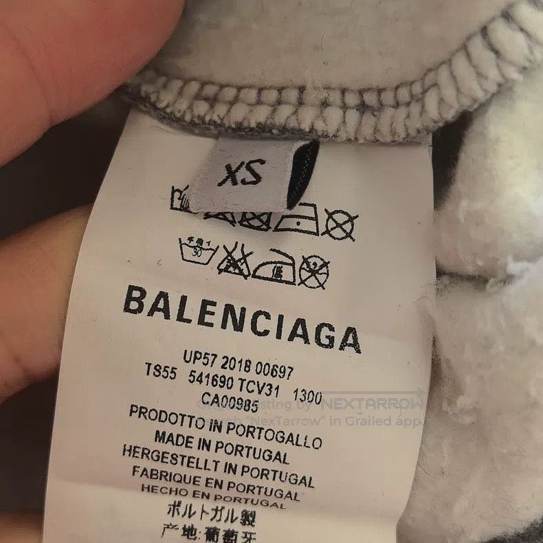 Balenciaga Balenciaga Wheat ear letter hooded and velvet sweater long Size US XS / EU 42 / 0 - 5 Thumbnail