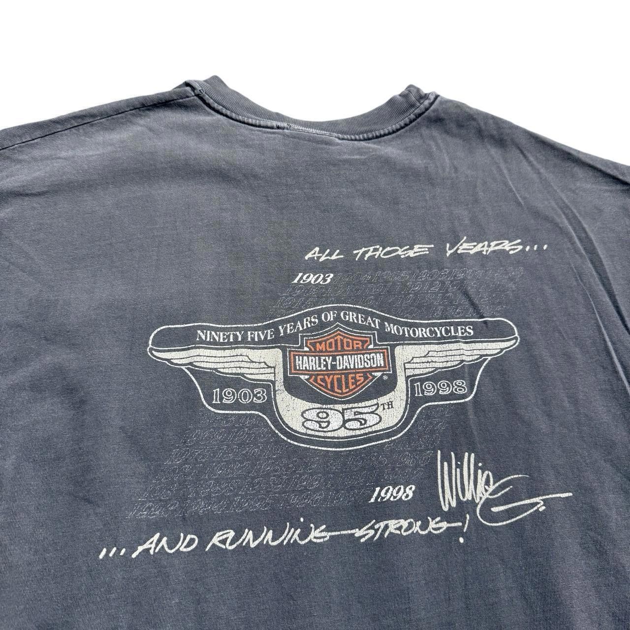 Designer Vintage Harley Davidson 95th Willie G Graphic T-Shirt Size US XL / EU 56 / 4 - 3 Thumbnail
