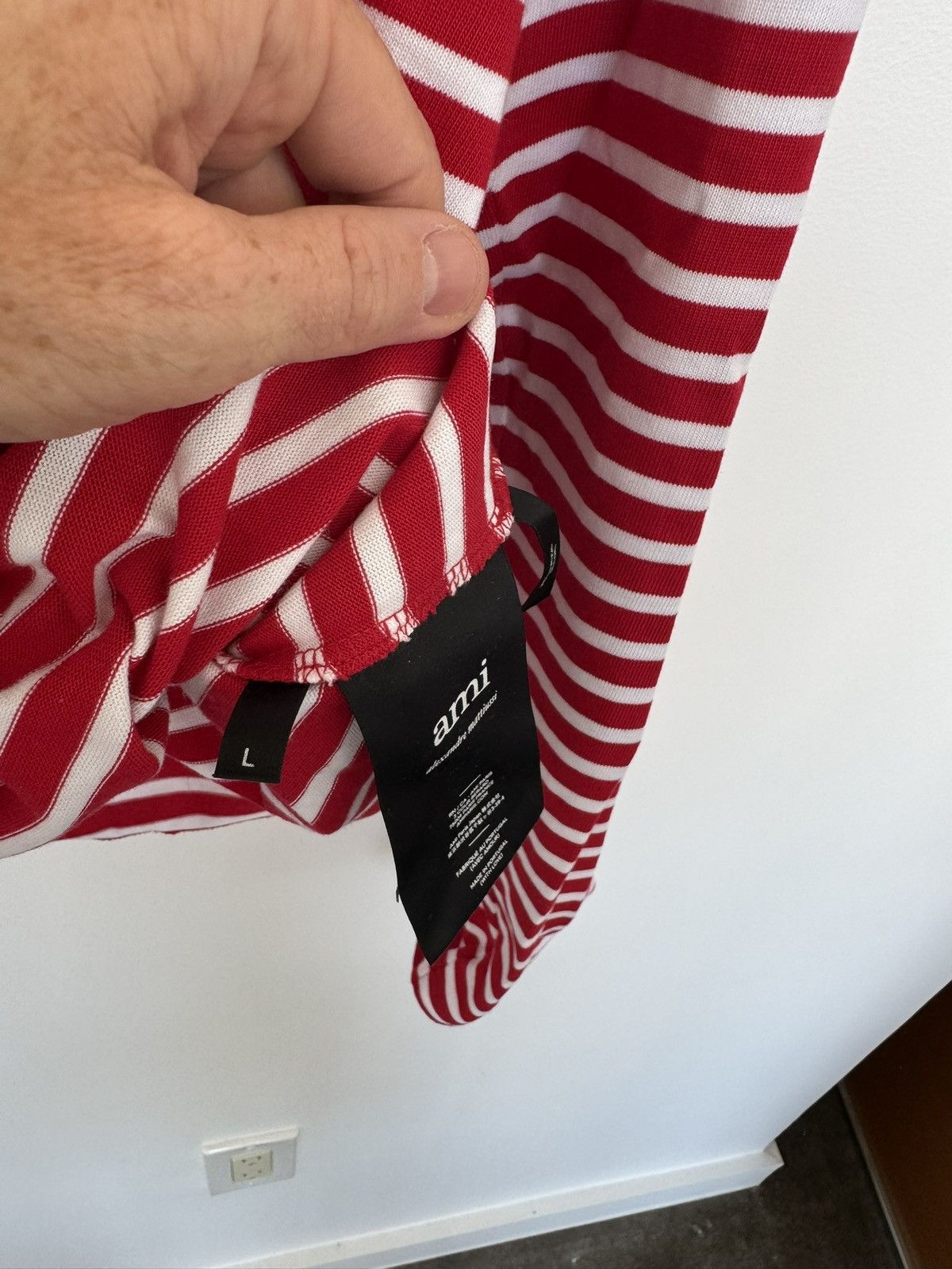 AMI Never worn red stripe Ami long sleeve Size US L / EU 52-54 / 3 - 7 Thumbnail