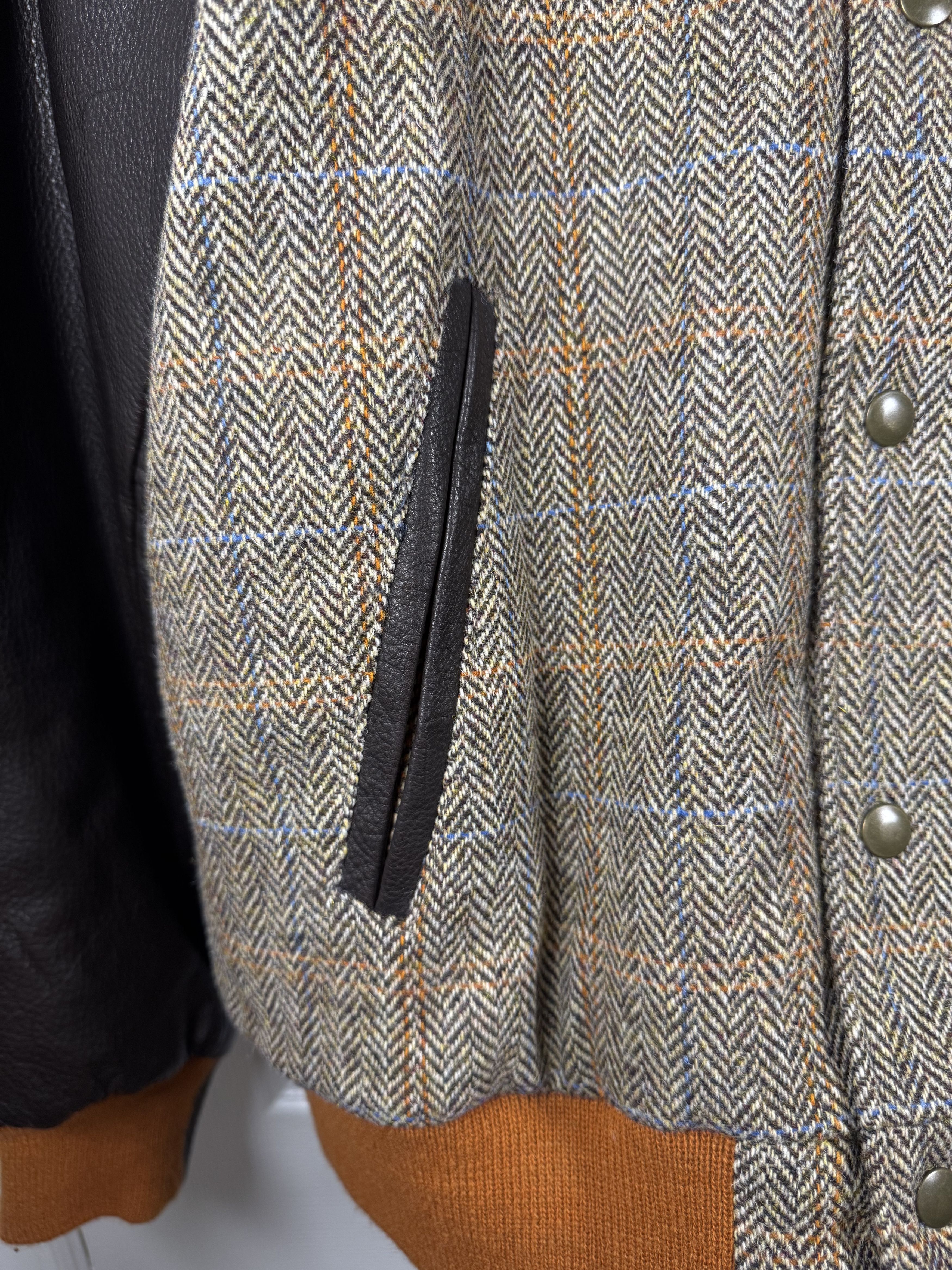 Golden Bear × Kith 2012 Harris Tweed Varsity Jacket Brown Orange Size US L / EU 52-54 / 3 - 3 Thumbnail