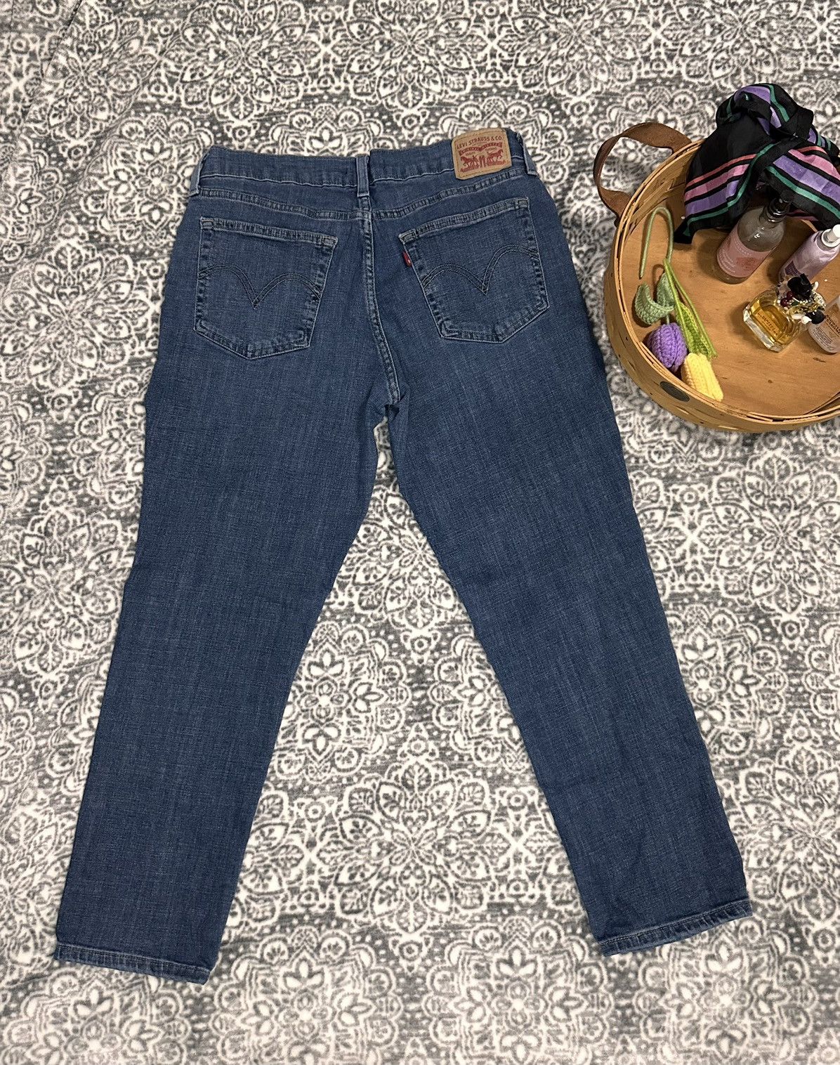 Levi's Levi's Boyfriend Jeans Mid Rise Dark Wash W31 L27 Size 31" - 3 Thumbnail