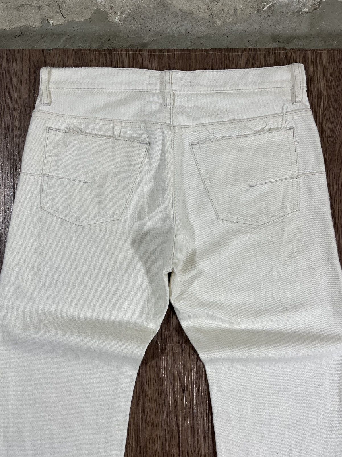 Yohji Yamamoto INED HOMME White Straight Denim Pants Made In Japan Size US 31 - 7 Thumbnail