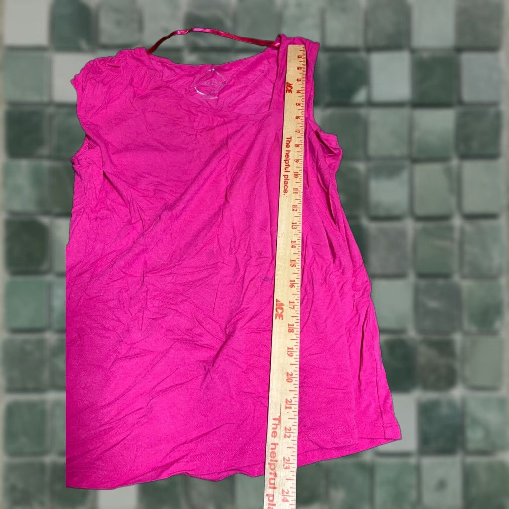 Vintage INC Top Womens Medium M Pink Sleeveless Blouse Regular Size M Pink Casual Basic Classic Easy Care Stretch Womens Shirt Size M / US 6-8 / IT 42-44 - 1 Thumbnail