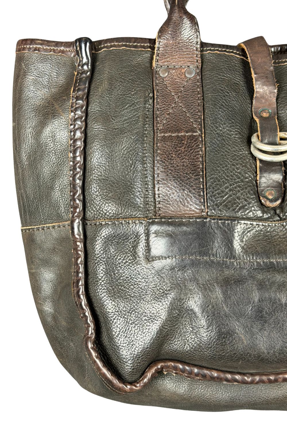 RRL Ralph Lauren FW99 (Archive) Double RL Italian Leather Utility Tote Bag Size ONE SIZE - 5 Thumbnail