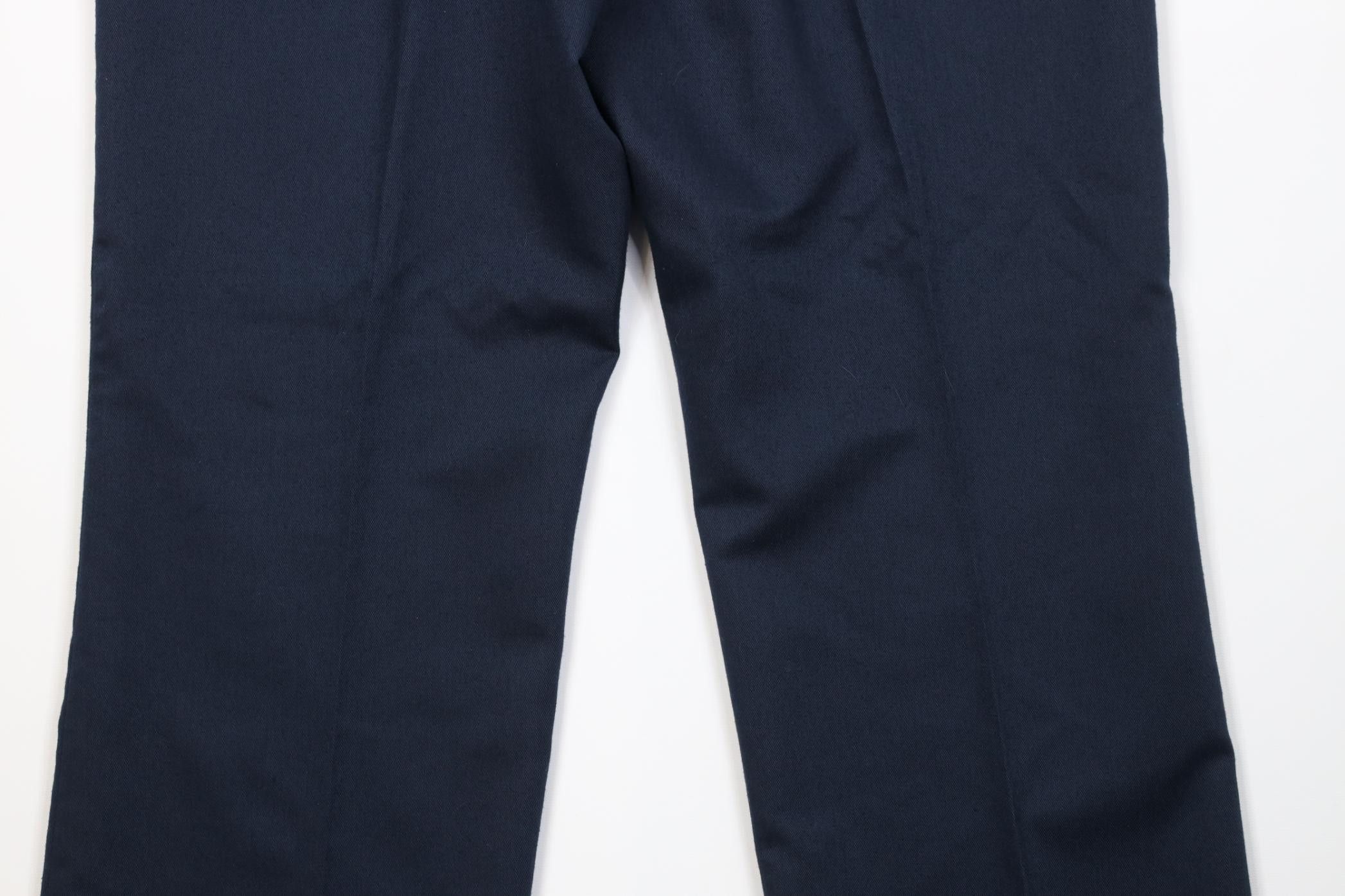 Vintage Vintage 70s Streetwear Wide Leg Chino Pants Navy Blue USA Size US 36 / EU 52 - 12 Thumbnail
