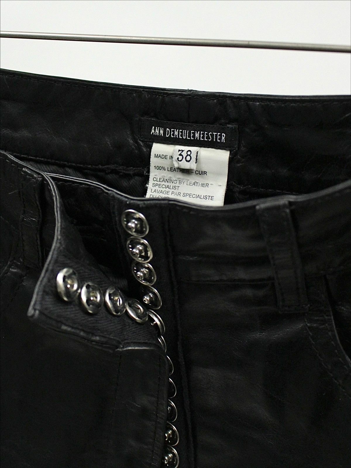 Ann Demeulemeester S/S01 Ann Demeulmeester Leather Mini Skirt Size 26" / US 2 / IT 38 - 5 Thumbnail