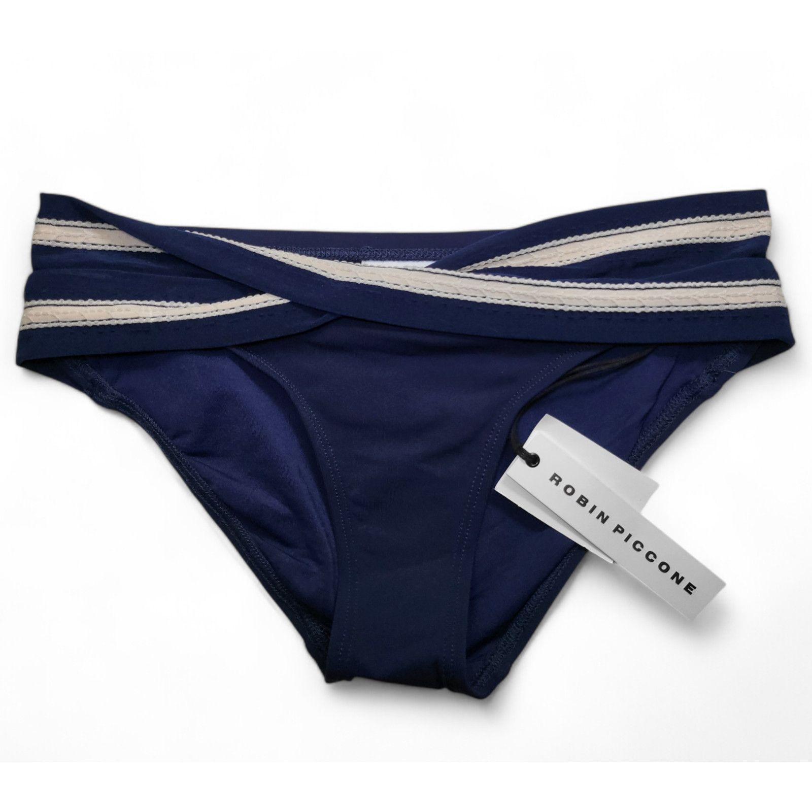 Other NWT ROBIN PICCONE Abi Twist Band Bikini Bottom indigo Size L Size L / US 10 / IT 46 - 1 Thumbnail