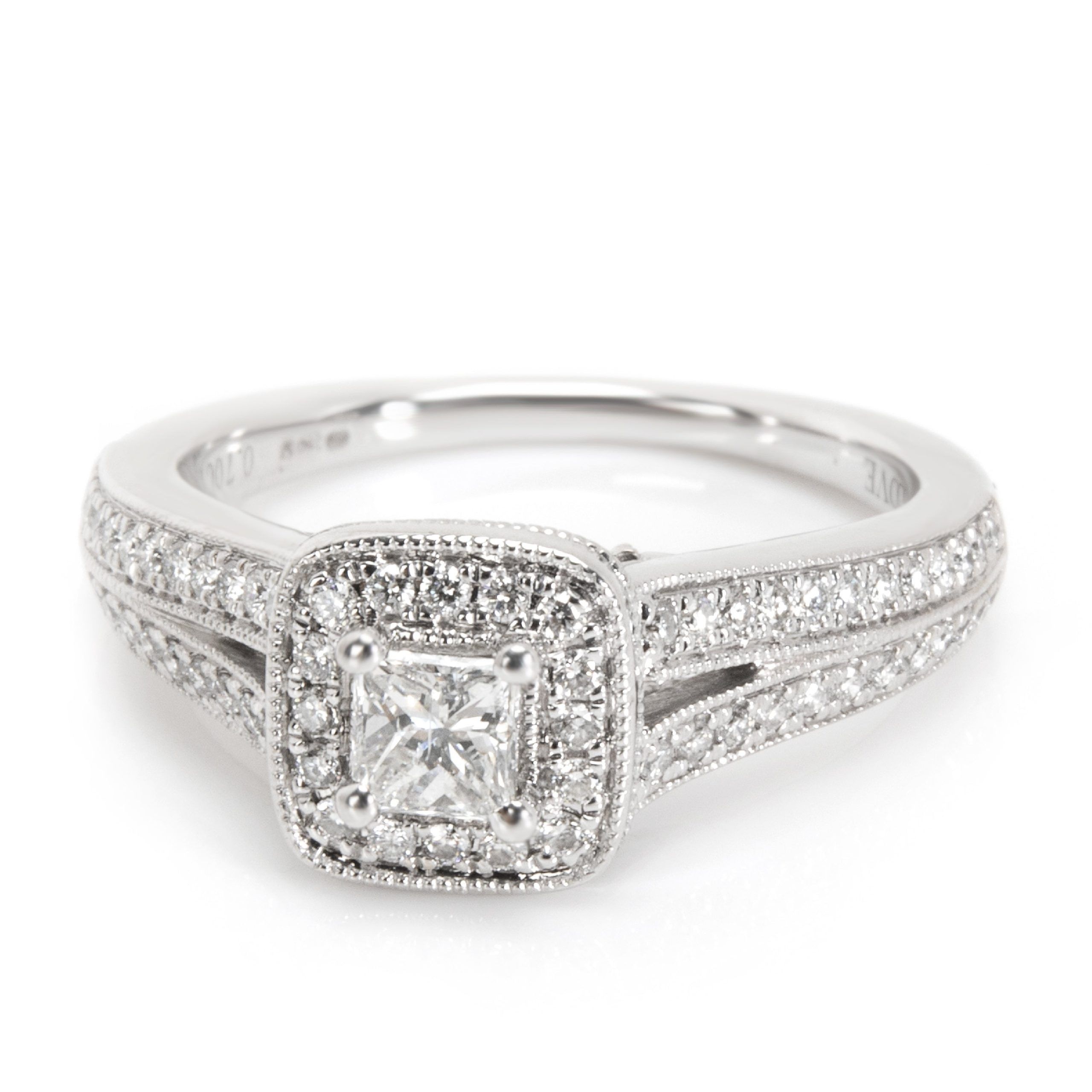image of Vera Wang Diamond Engagement Ring In 18K White Gold (0.70 Ctw), Women's