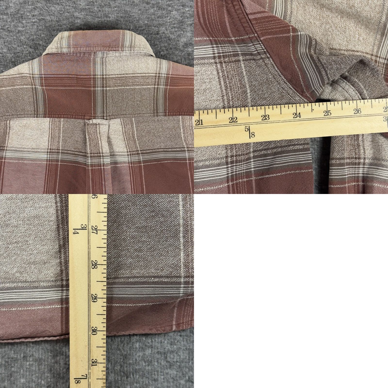 Orvis VINTAGE Orvis Shirt Mens Large Brown Plaid Flannel Button Front Long Sleeve Size US L / EU 52-54 / 3 - 8 Thumbnail
