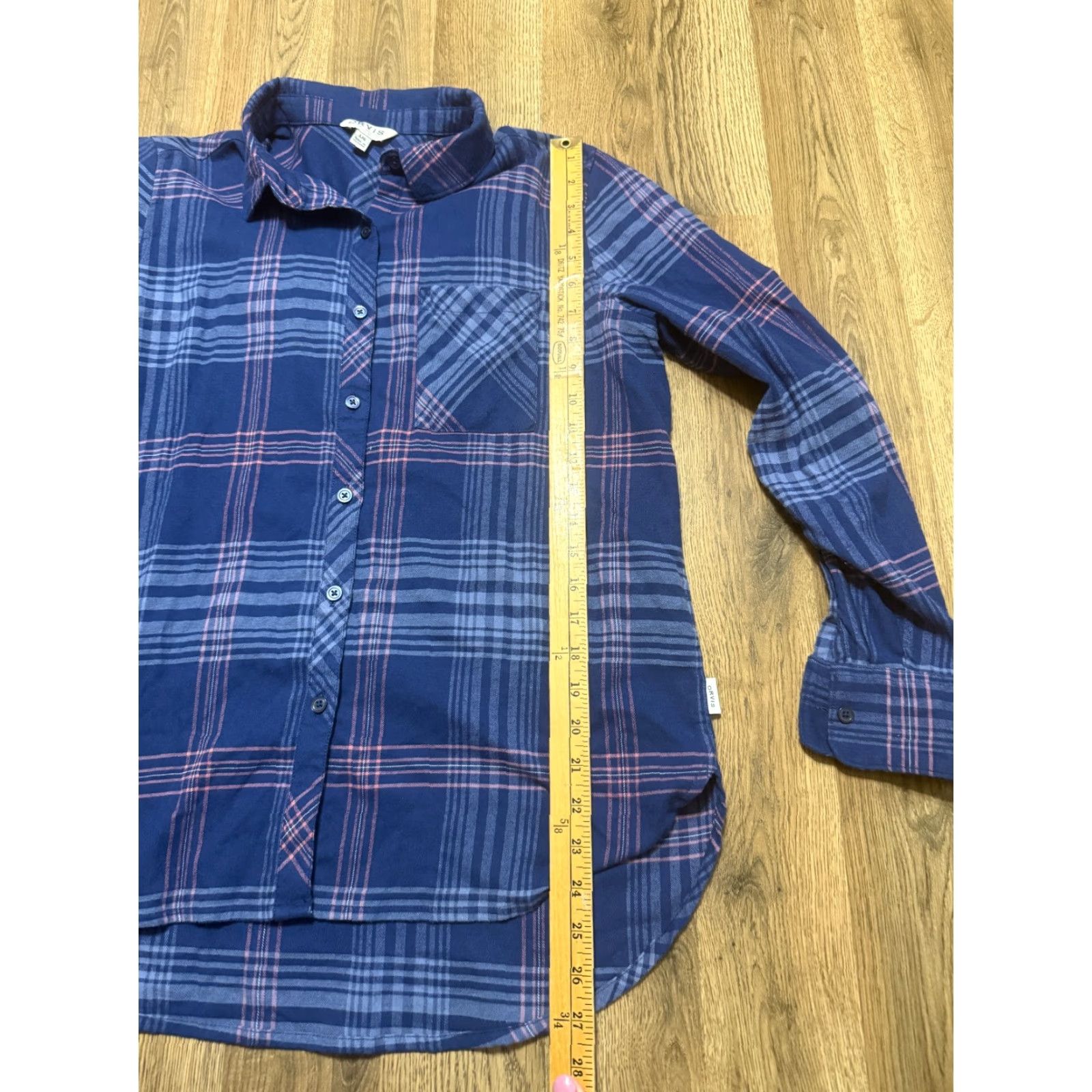 Orvis Orvis Shirt, Women’s Size Large, Blue Pink Plaid Long Sleeve Button-Up Shirt Size L / US 10 / IT 46 - 7 Thumbnail