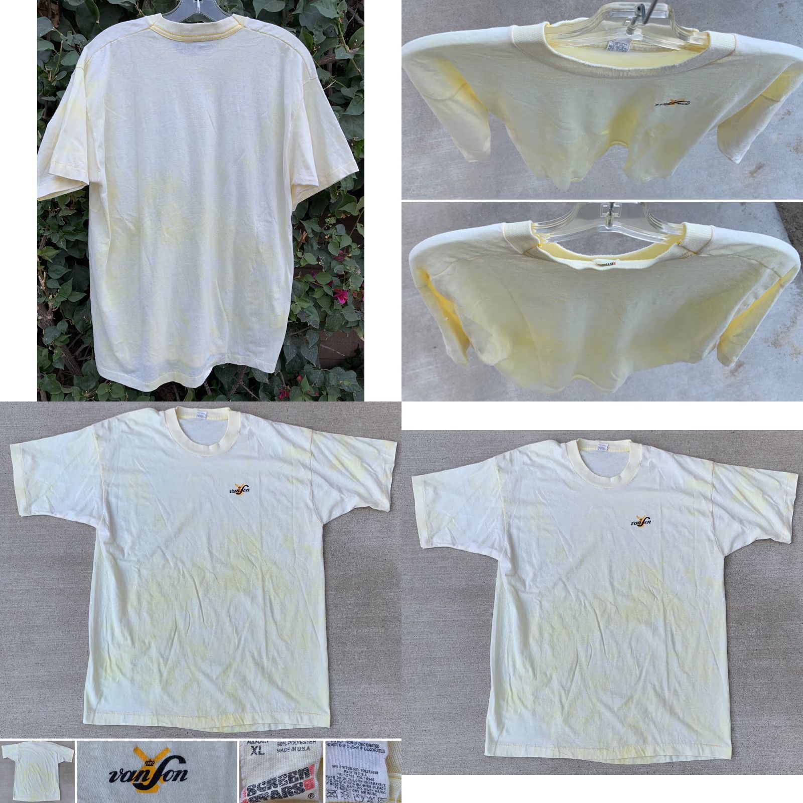 Vintage VINTAGE Screen Stars T Shirt Graphic Tee Short Sleeve XL Unisex Yellow 1980s Windmill Graphic Shirt Size US XL / EU 56 / 4 - 9 Thumbnail