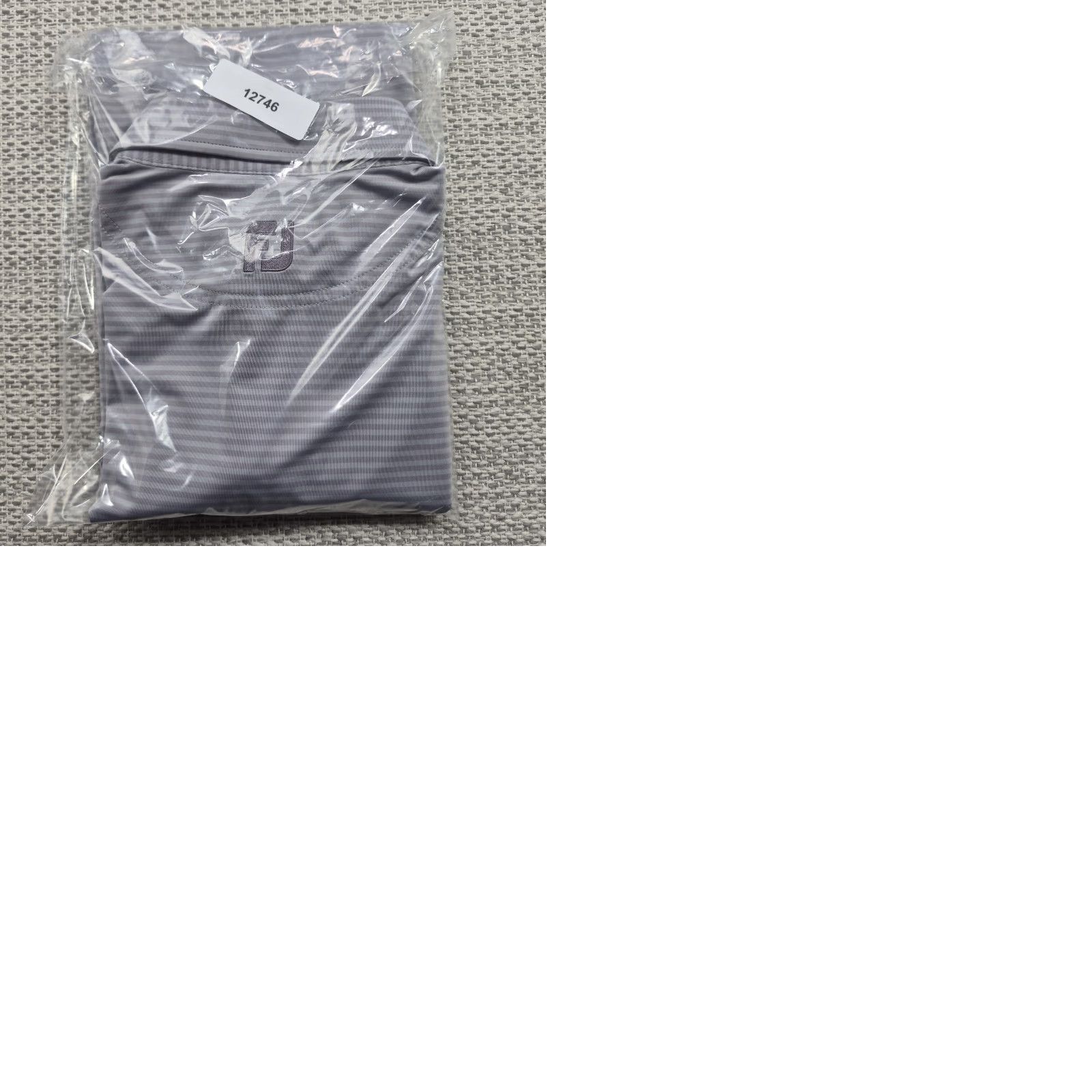 Footjoy FootJoy Golf Polo Shirt Mens Large Gray Stripe Huukan Club Golf Performance Size US L / EU 52-54 / 3 - 9 Thumbnail