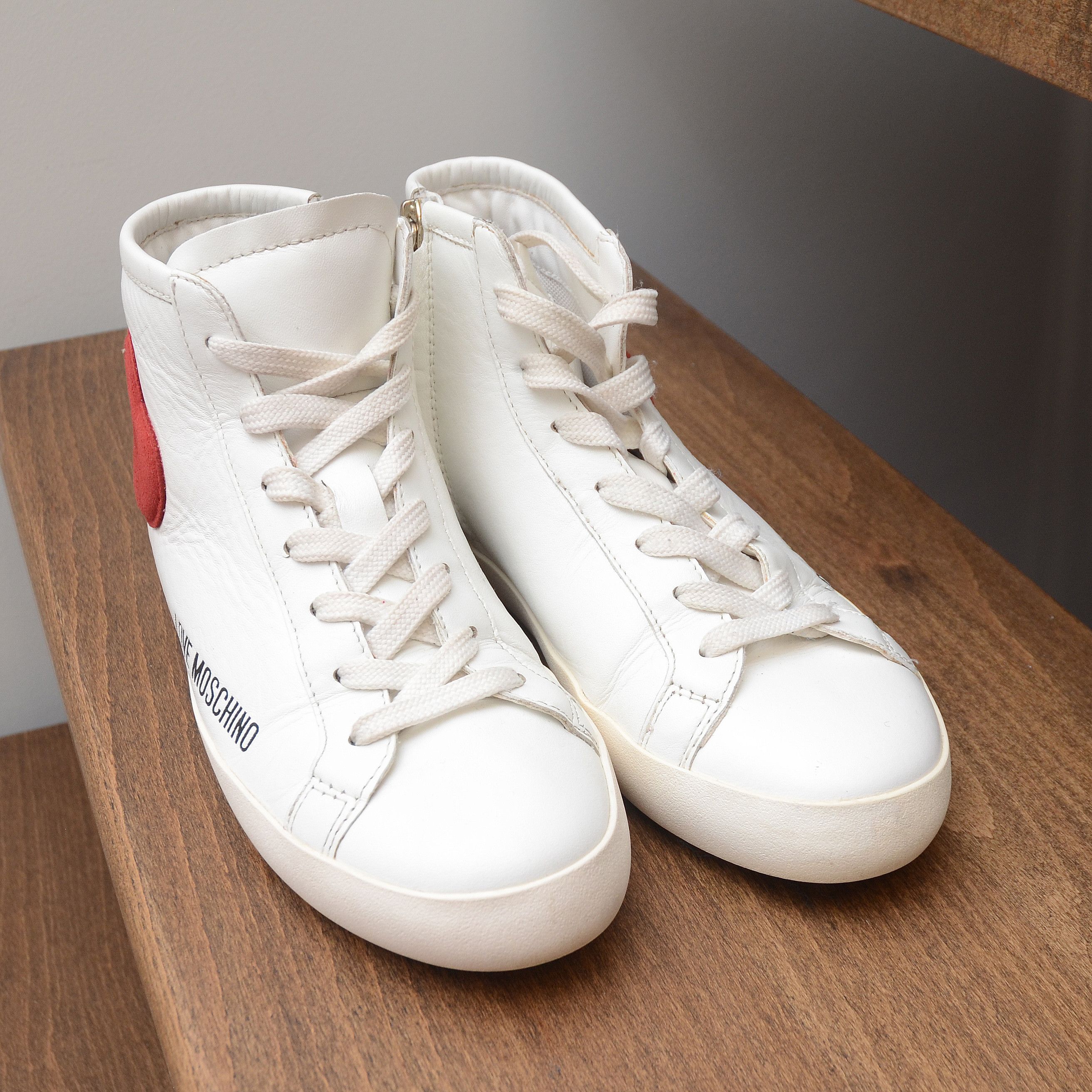 Love Moschino Love Moschino Women's White Mid Top Sneakers Size 35 EU Size US 4 / IT 34 - 5 Thumbnail