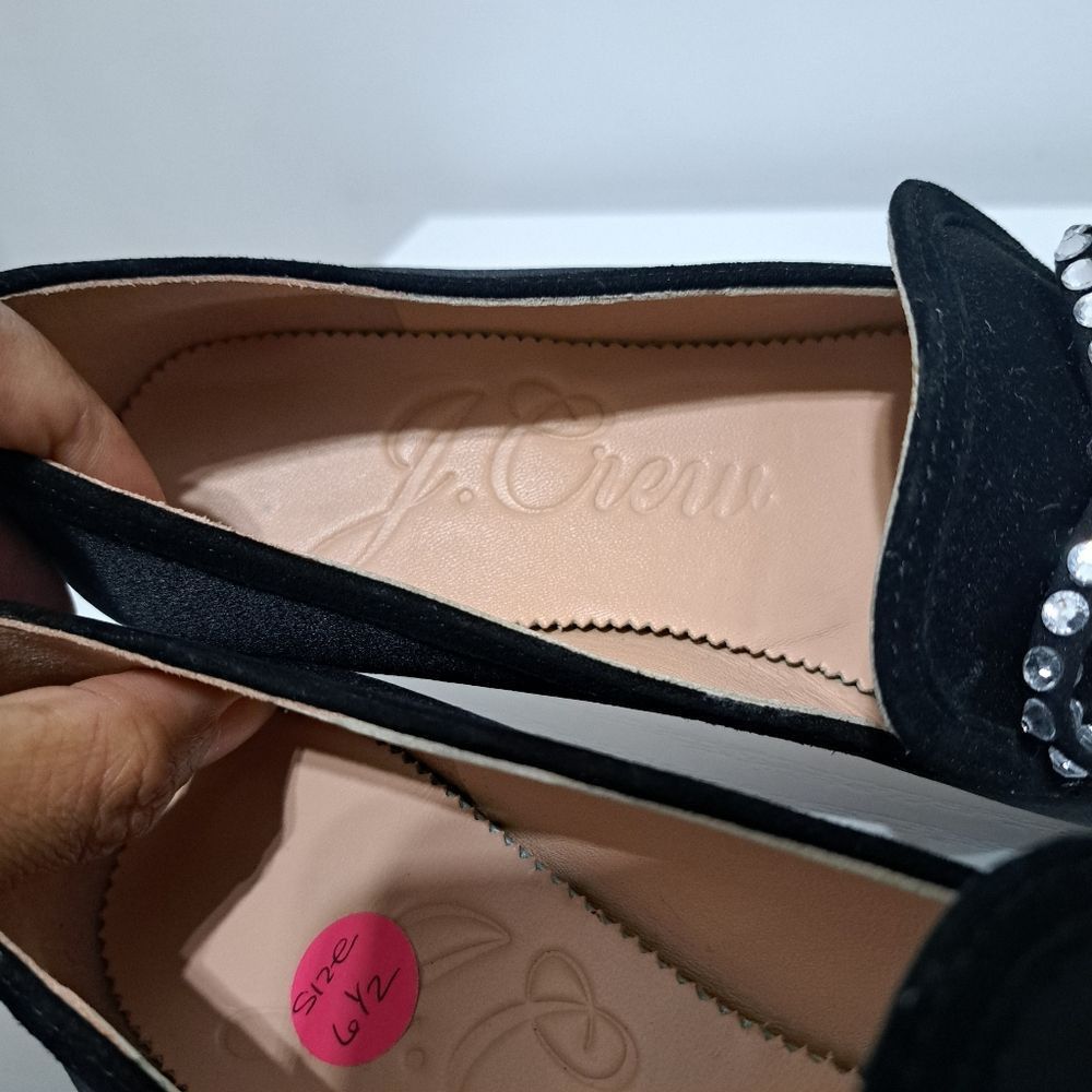 J.Crew J. Crew Marie Bow Elegant Slip On Loafers Rhinestone Detail Size US 6.5 / IT 36.5 - 15 Thumbnail