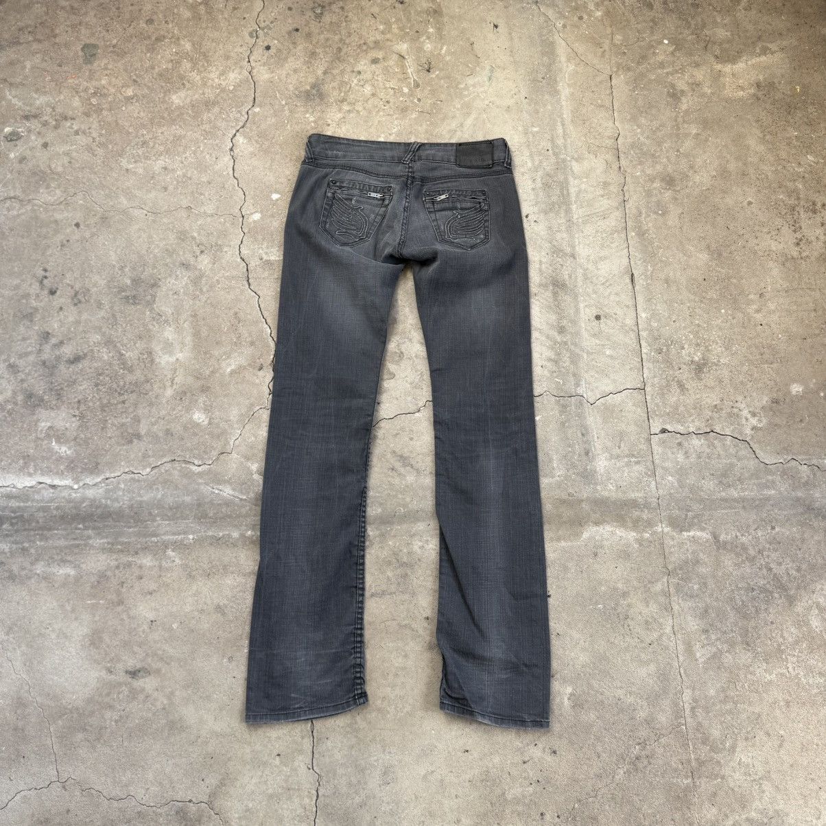Seditionaries Kenza Low Rise Bootcut Grey Punk Jeans Size 30" / US 8 / IT 44 - 2 Thumbnail