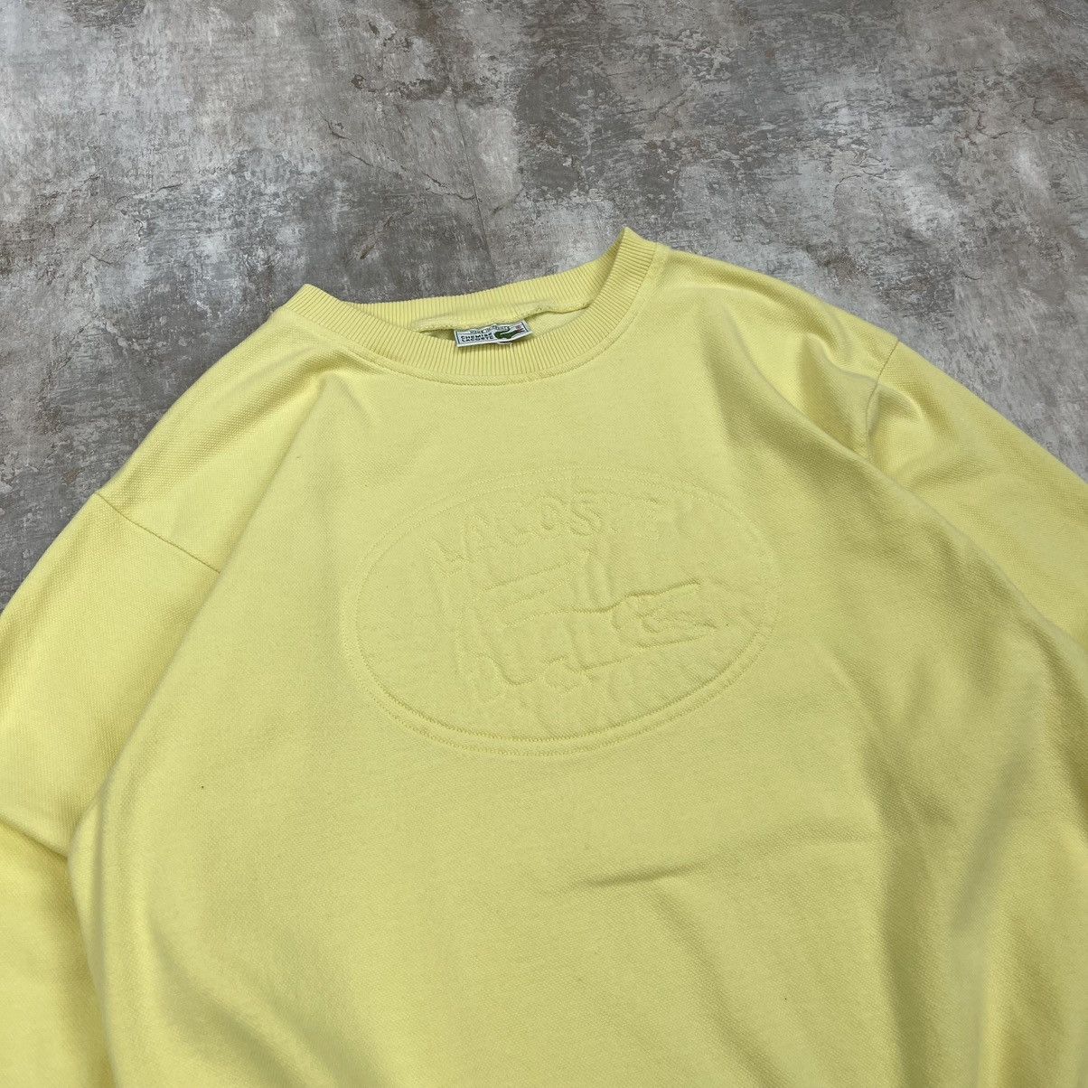 Lacoste × Vintage VINTAGE 90s LACOSTE CHEMISE LOGO CREWNECK YELLOW Size US L / EU 52-54 / 3 - 3 Thumbnail